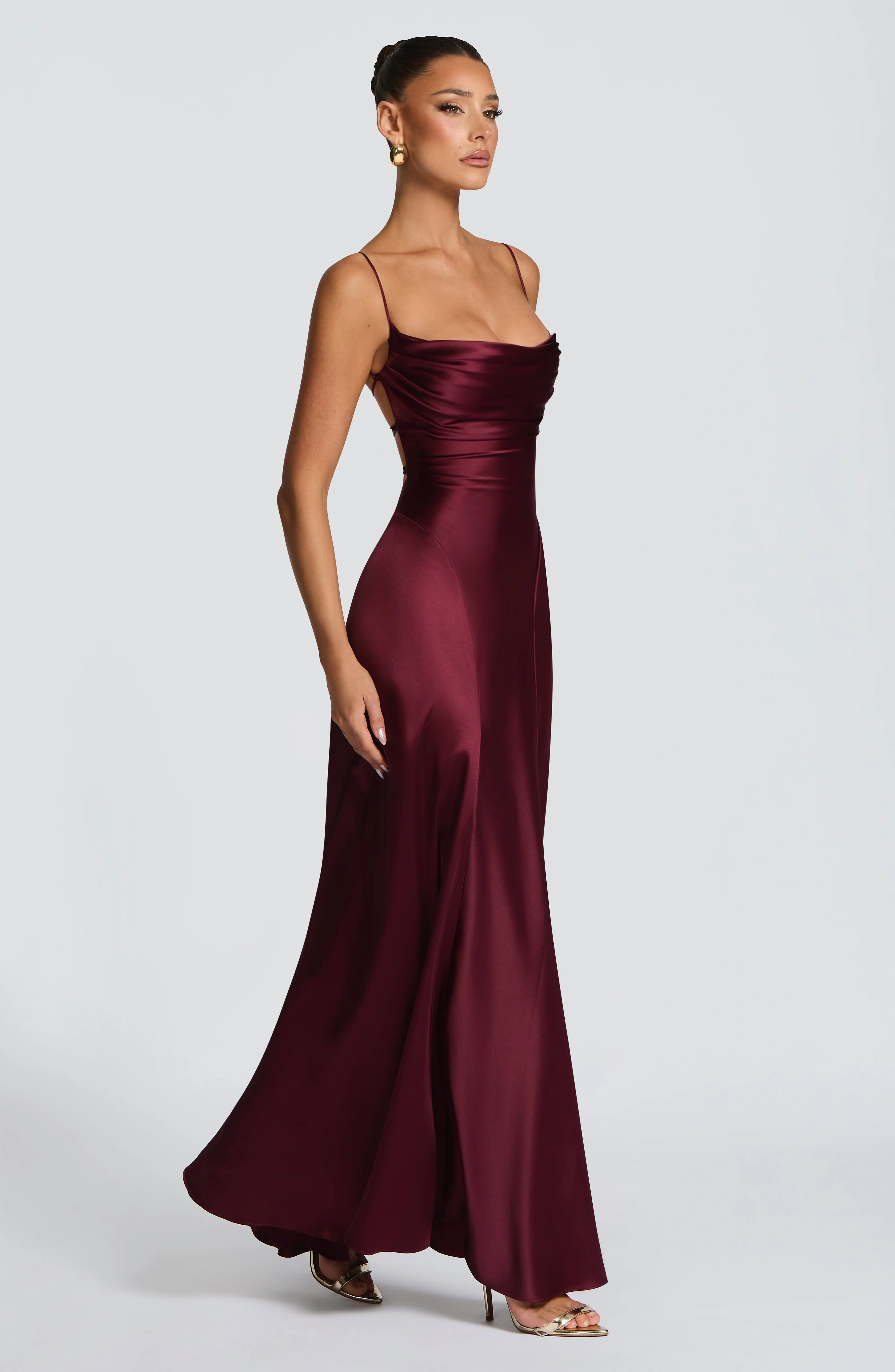 Adelina Maxi Dress - Cherry Lacquer - Image 3