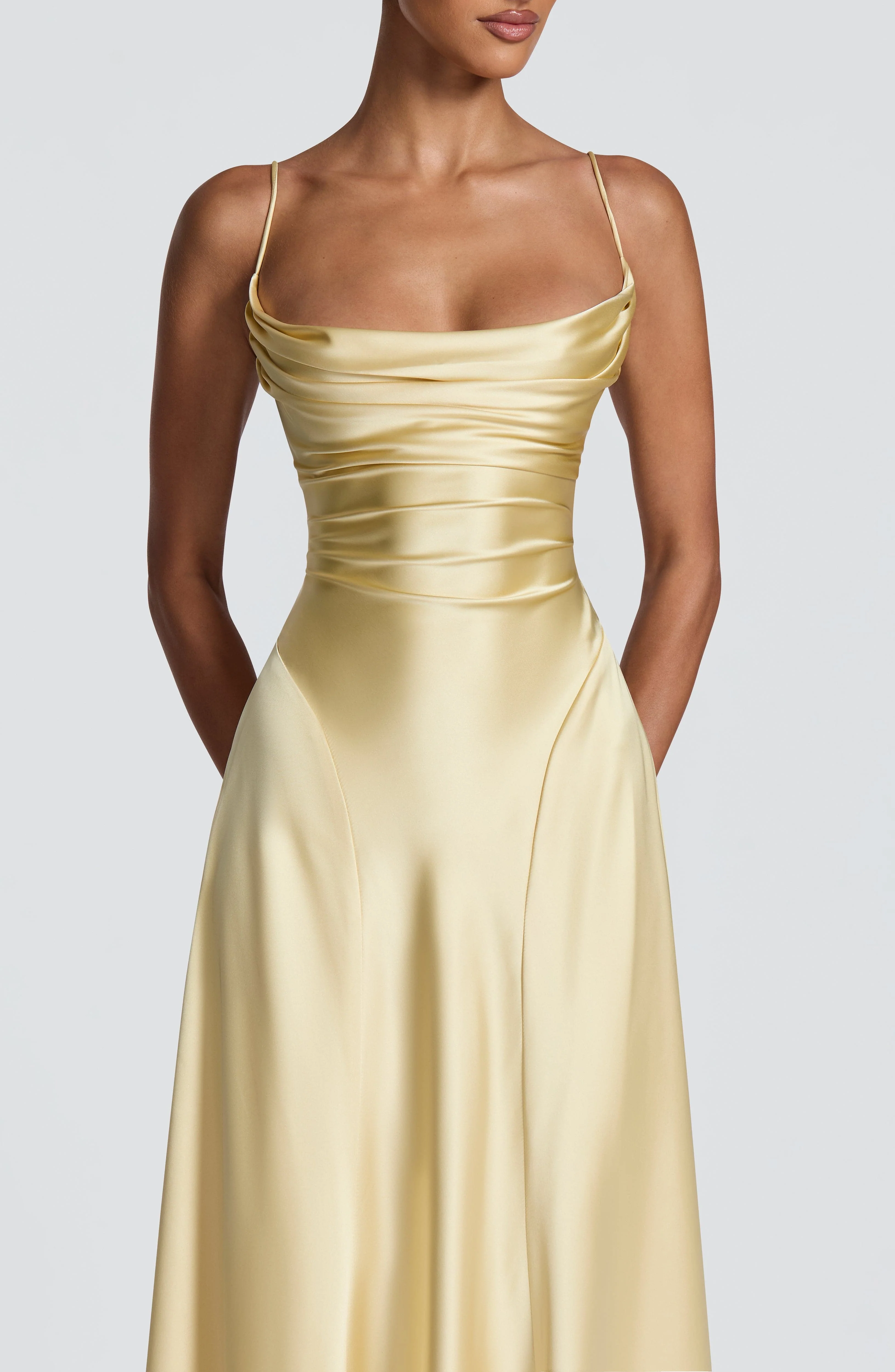 Adelina Maxi Dress - Lemon - Image 5