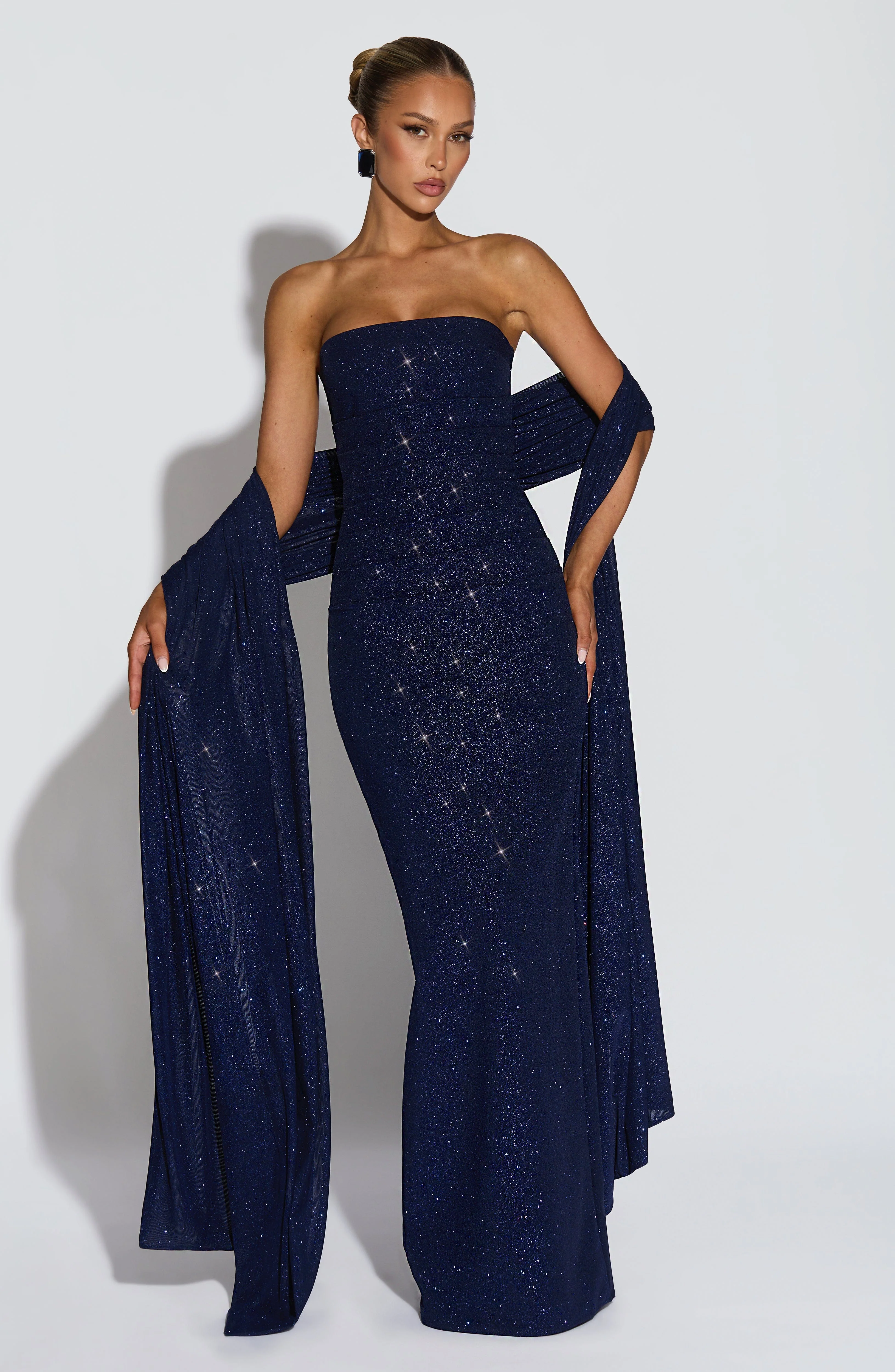 Agnes Shawl - Navy Sparkle - Image 5