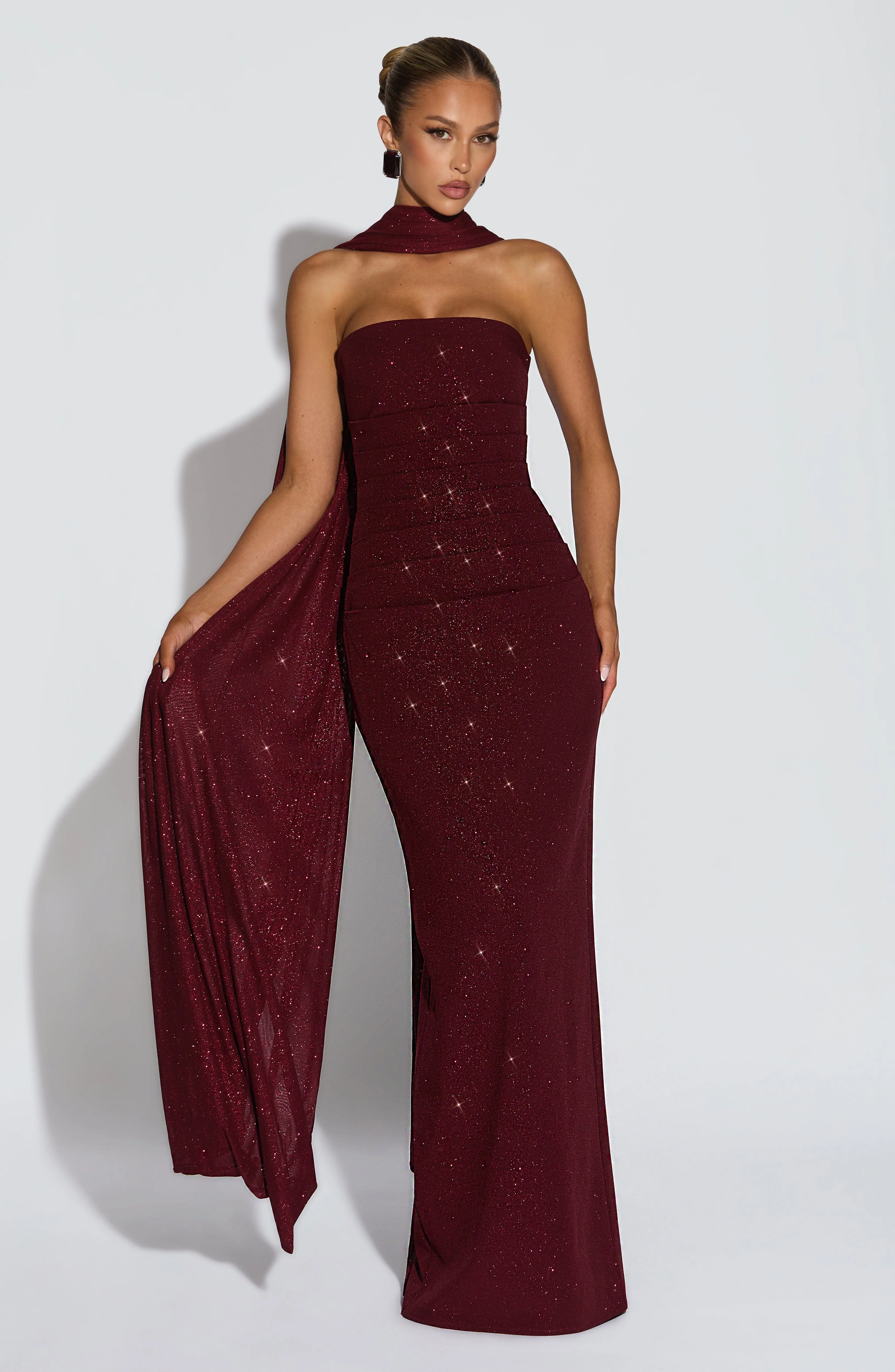 Agnes Shawl - Wine Sparkle - Image 10
