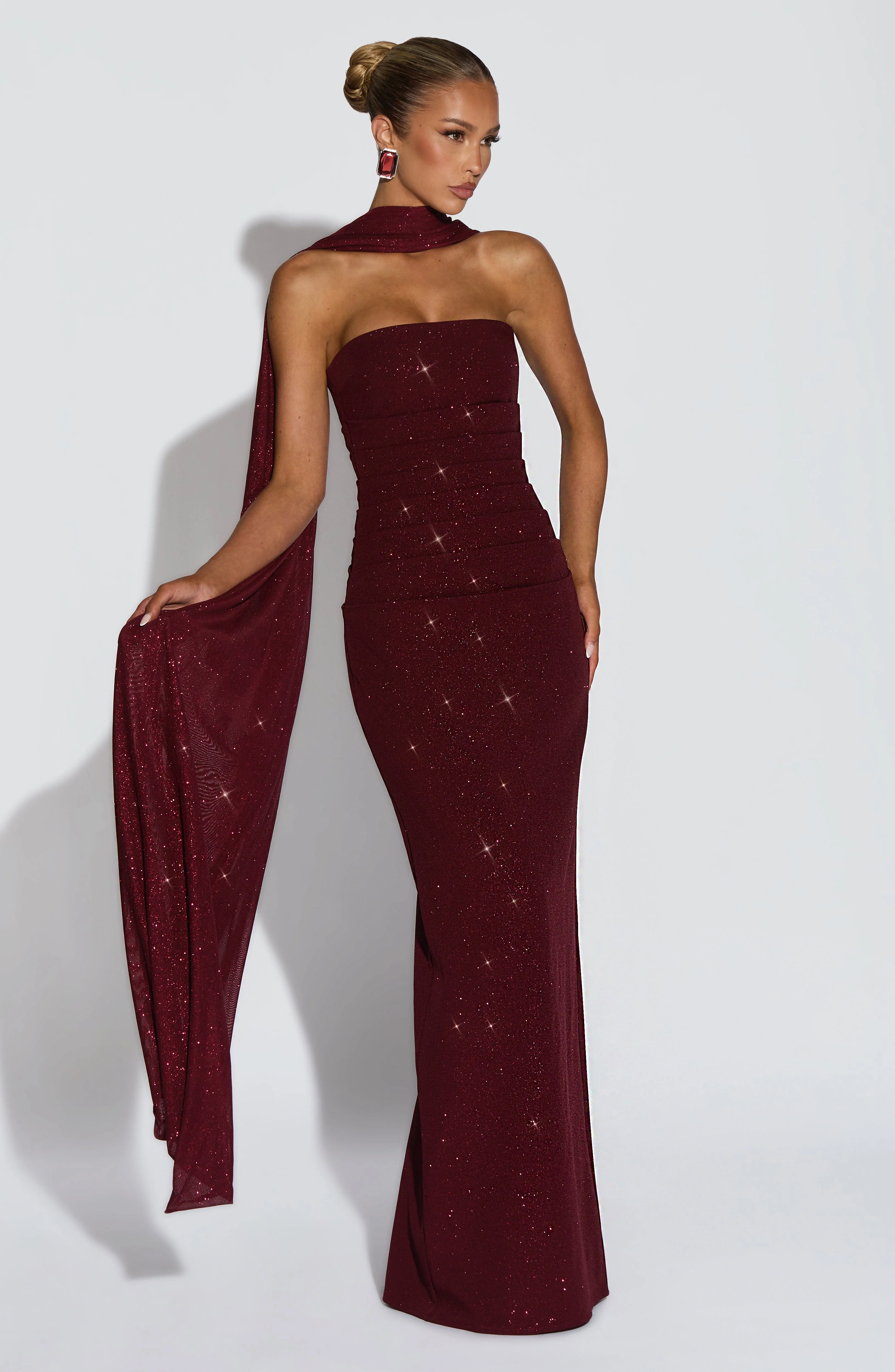 Agnes Shawl - Wine Sparkle - Image 5