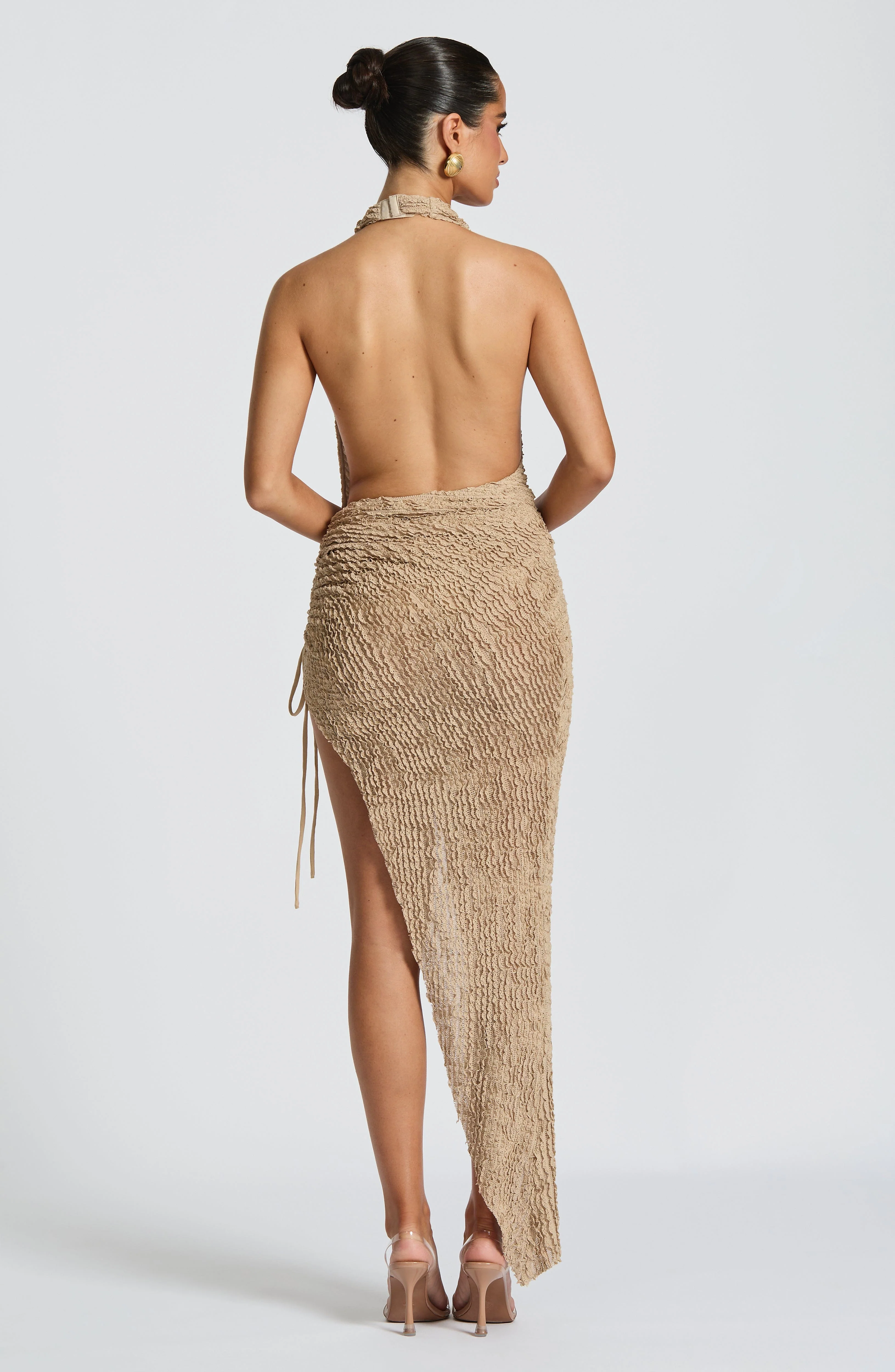 Airla Midi Dress - Beige - Image 5