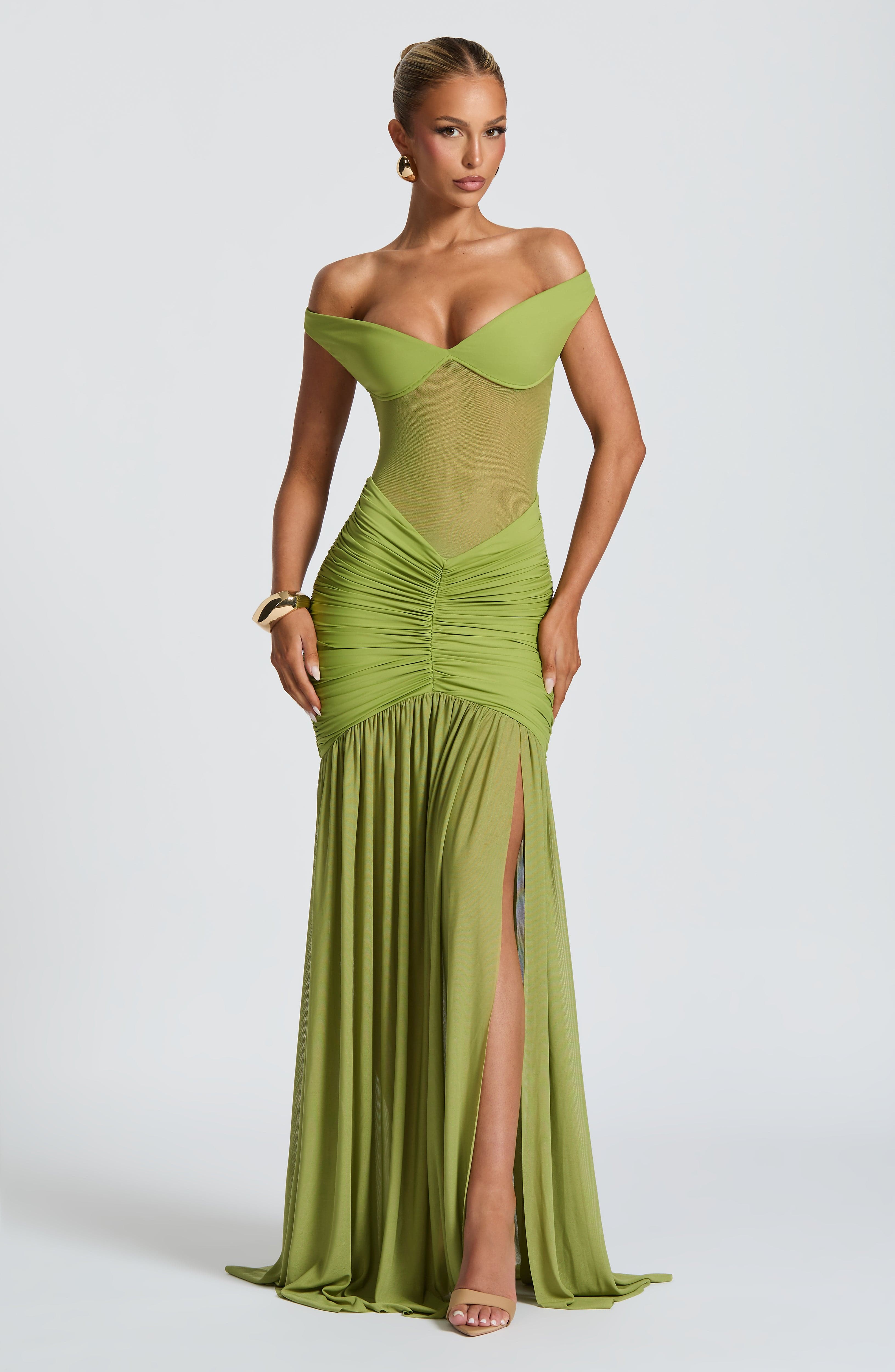 Alaia Maxi Dress - Olive - Image 10