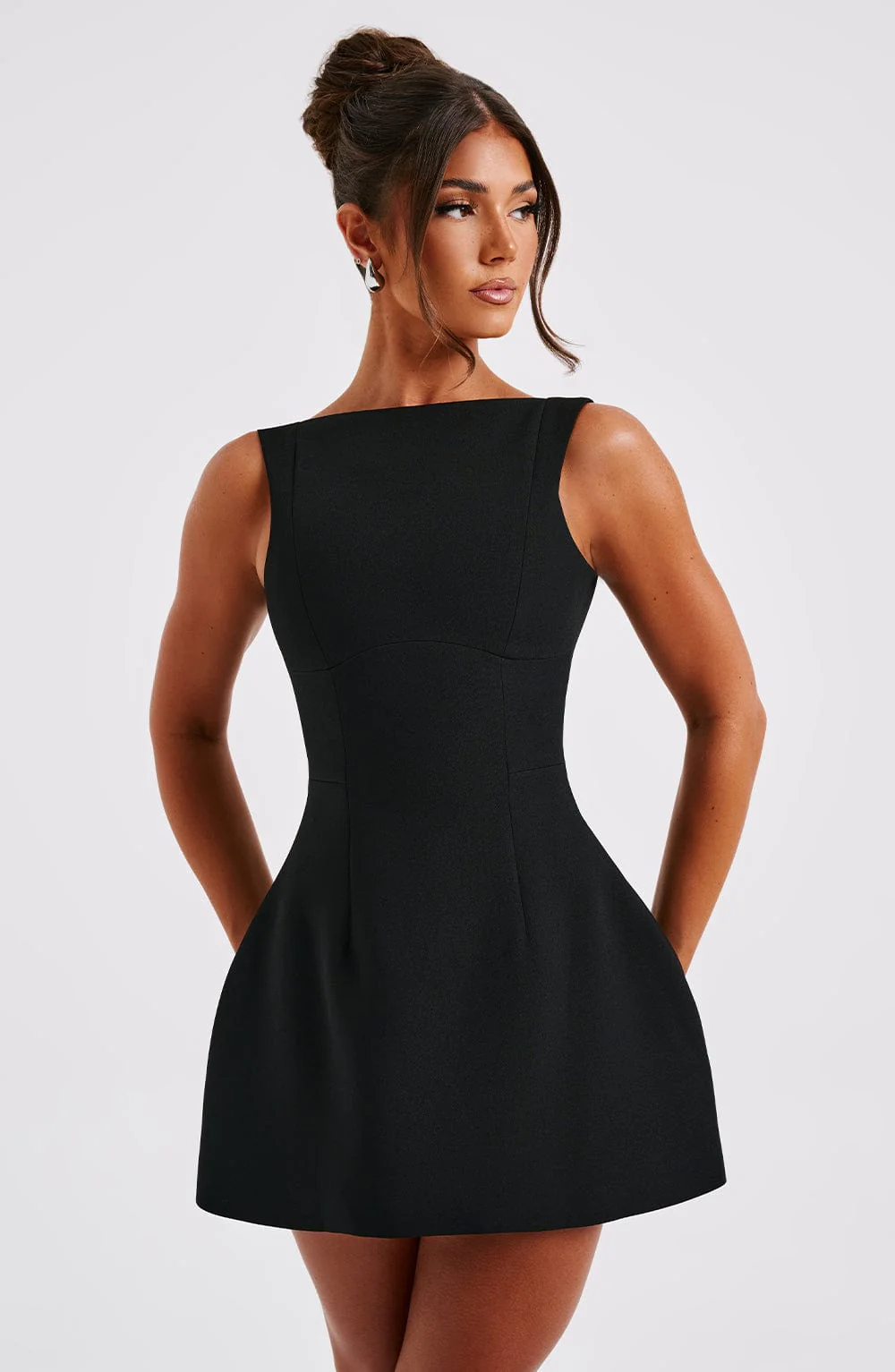 Alana Mini Dress - Black - Image 7