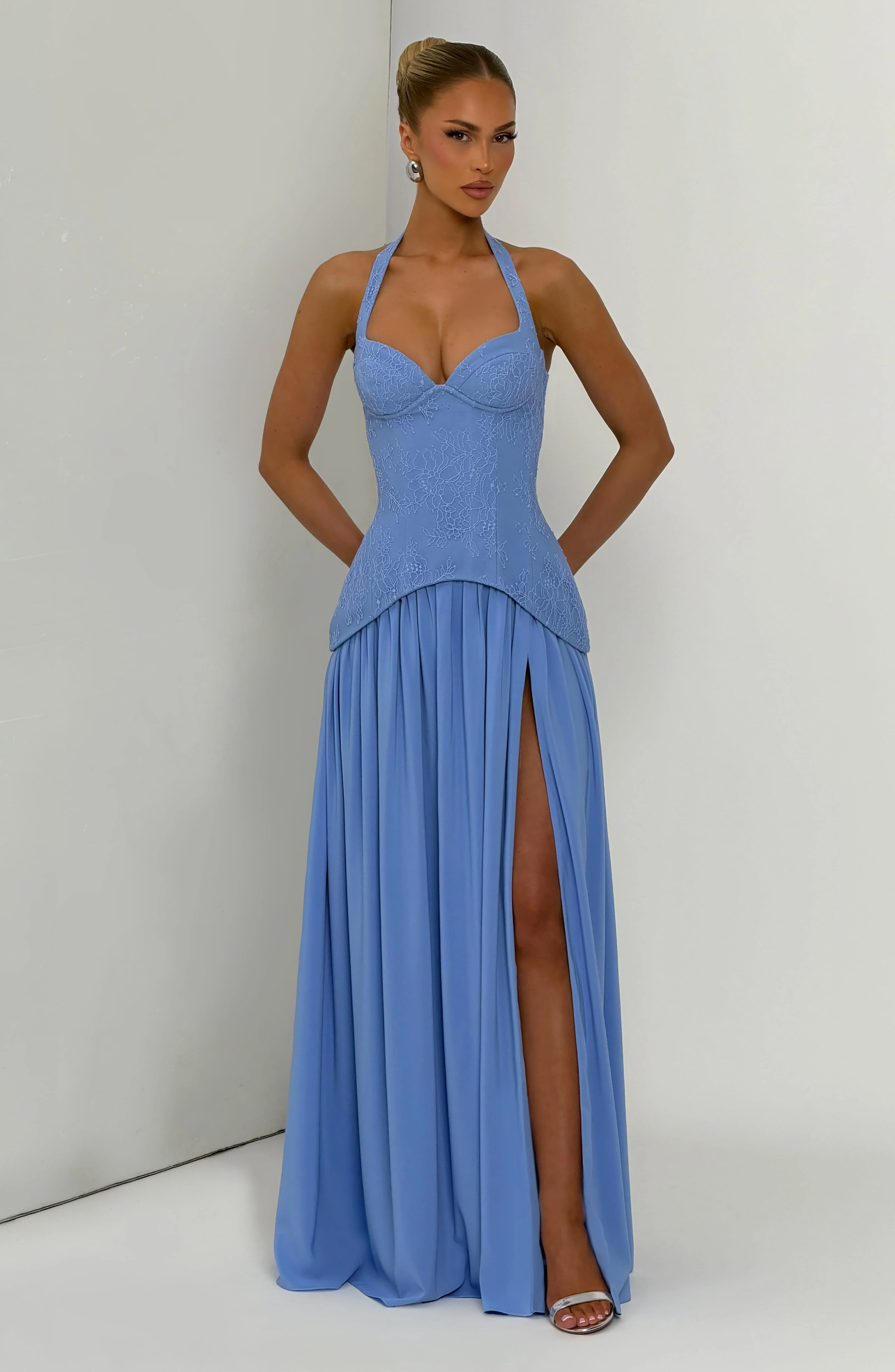 Almira Maxi Dress - Powder Blue - Image 7