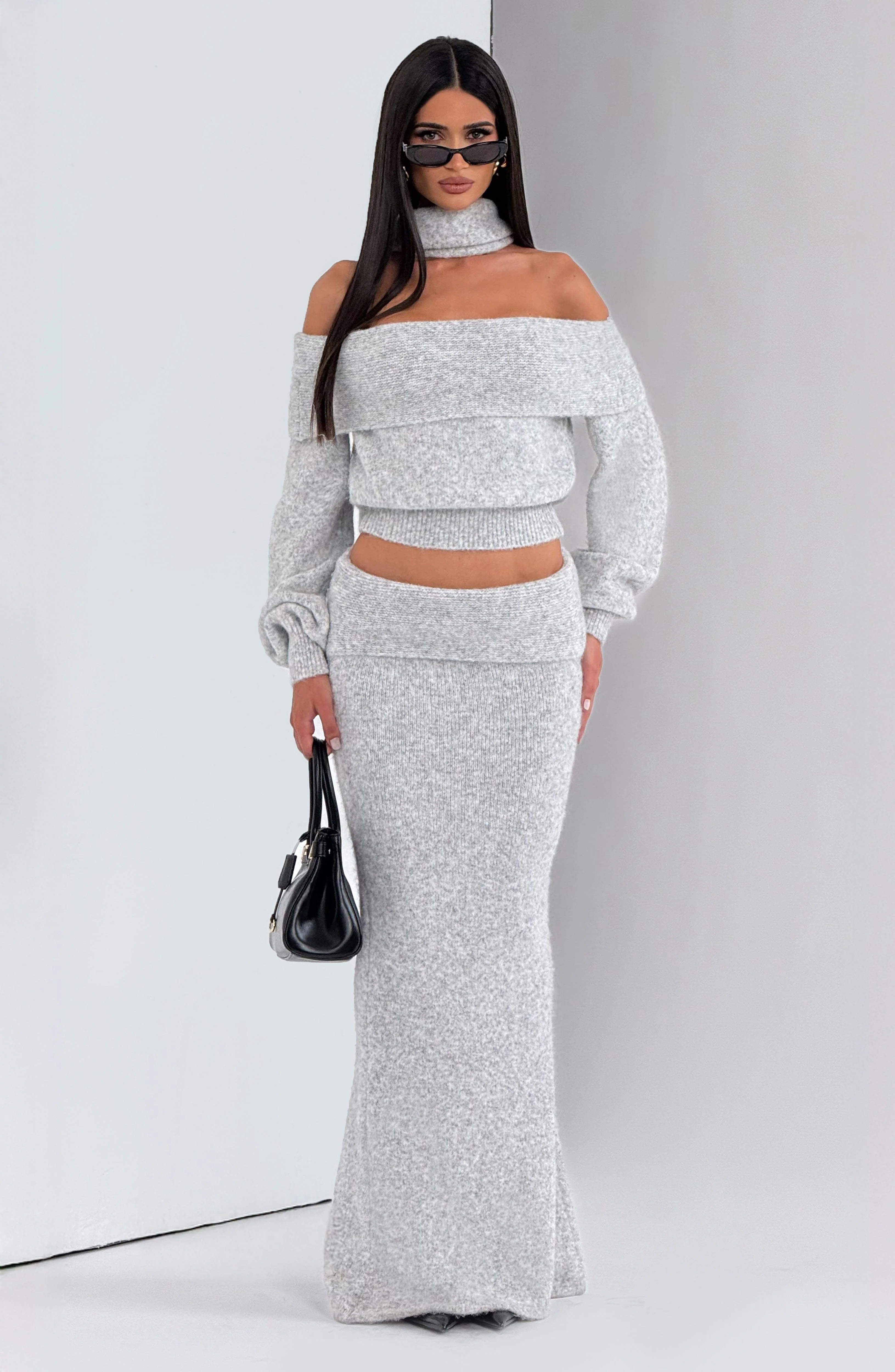 Andie Top - Light Grey Marl - Image 8
