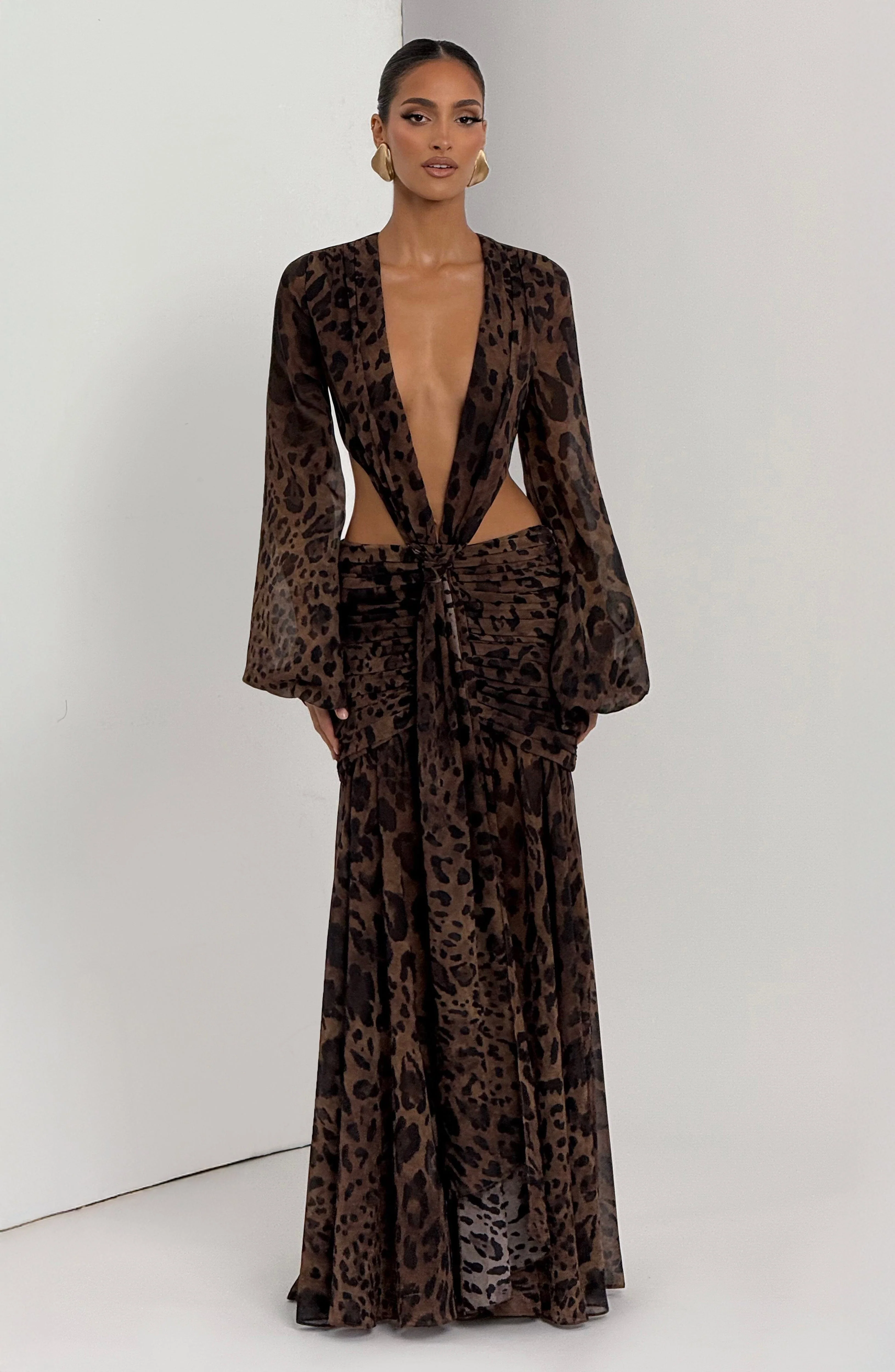 Andrina Maxi Dress - Leopard Print - Image 10