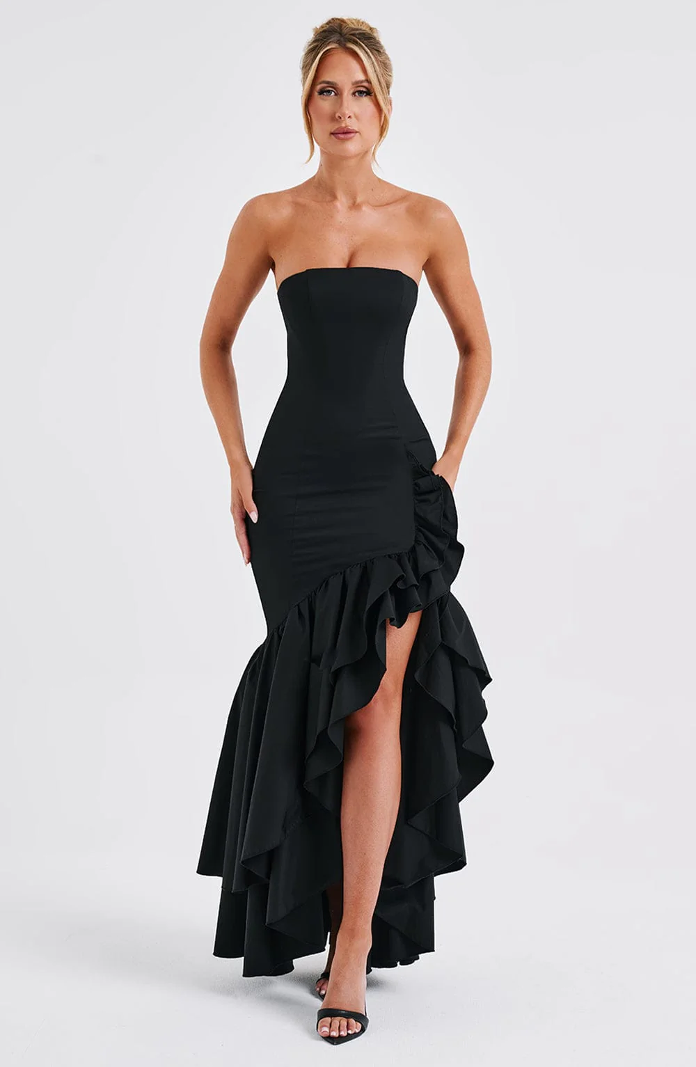 Angelina Maxi Dress - Black - Image 8