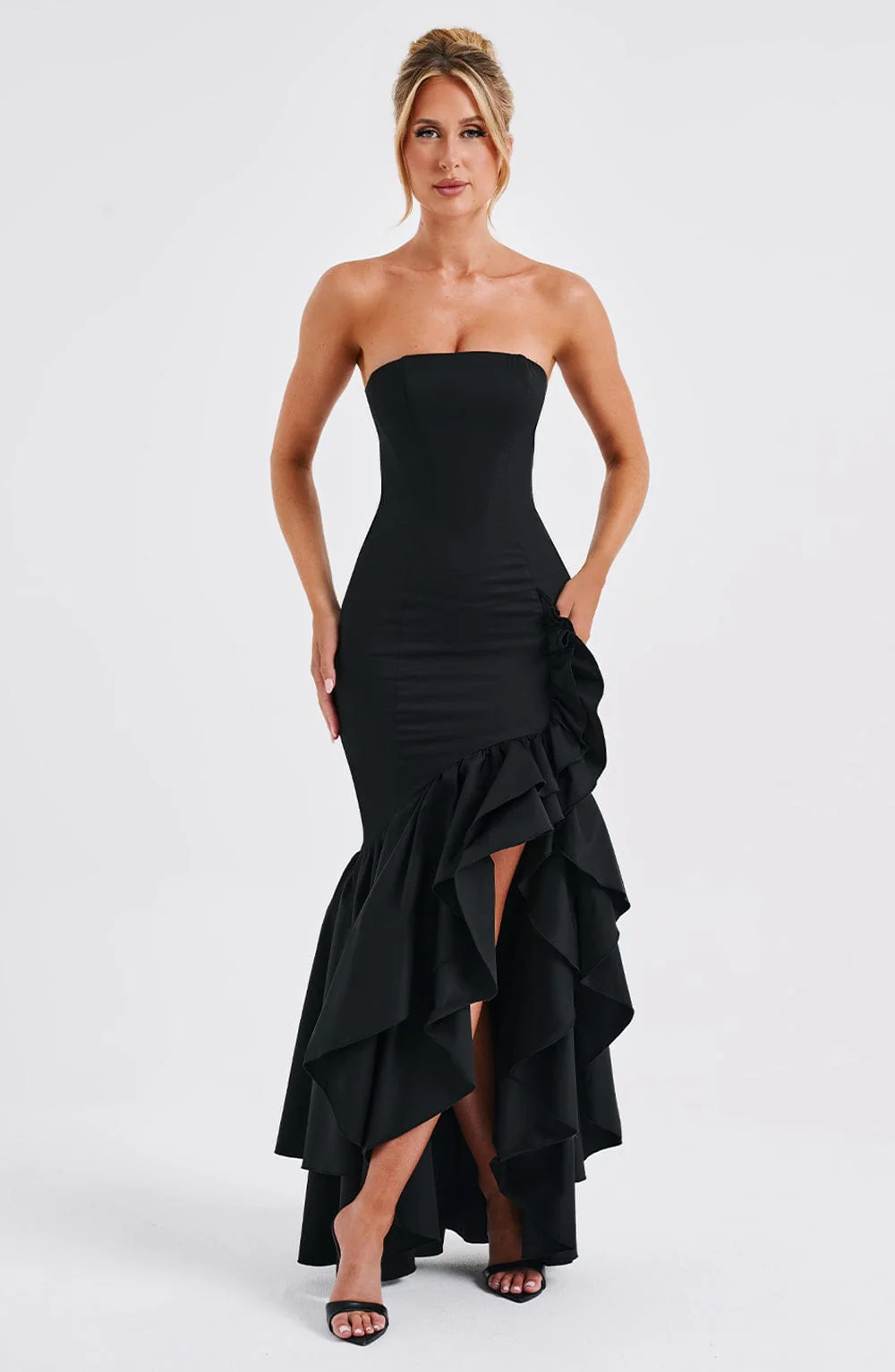 Angelina Maxi Dress - Black - Image 9