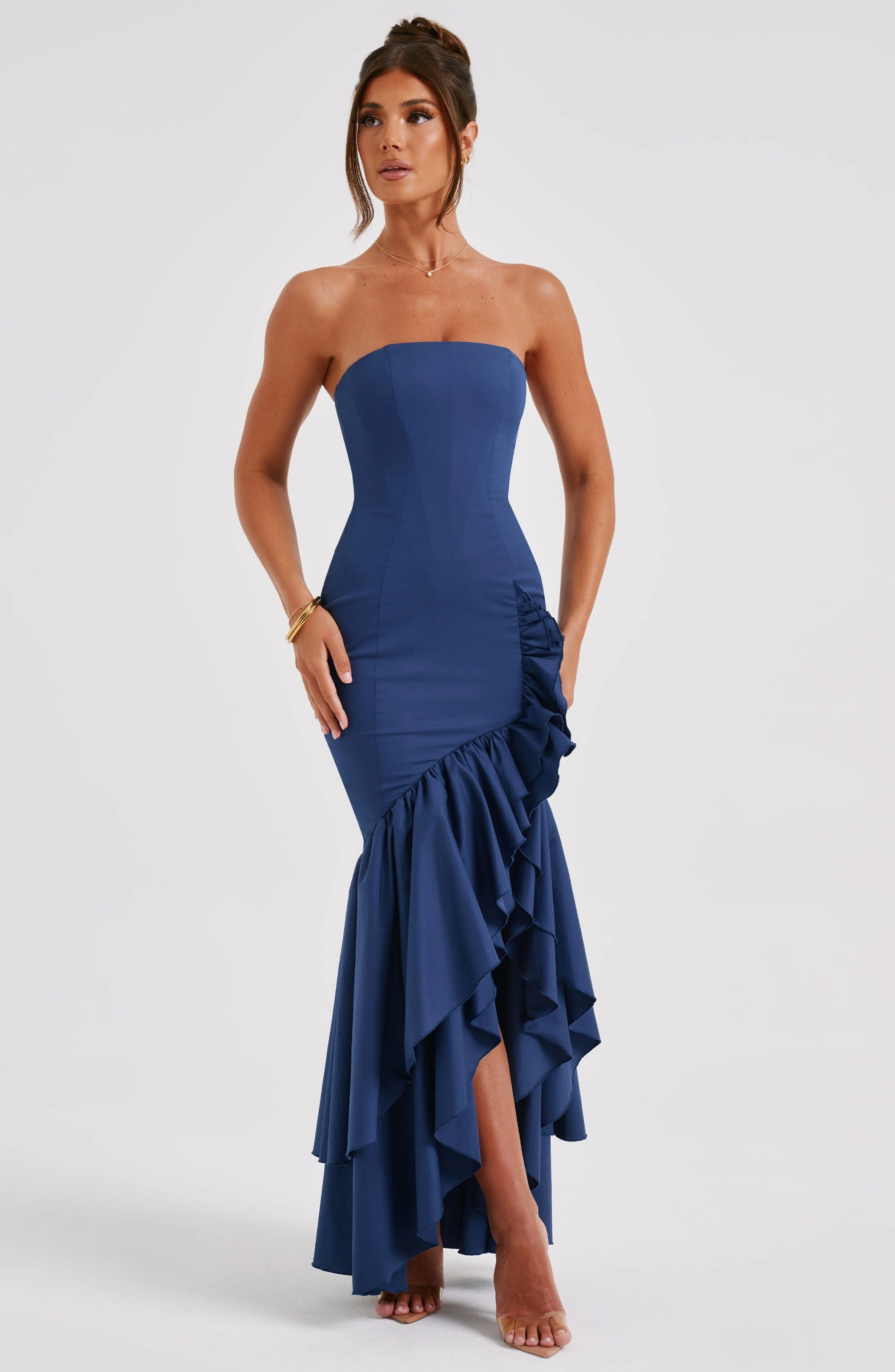 Angelina Maxi Dress - Navy - Image 3