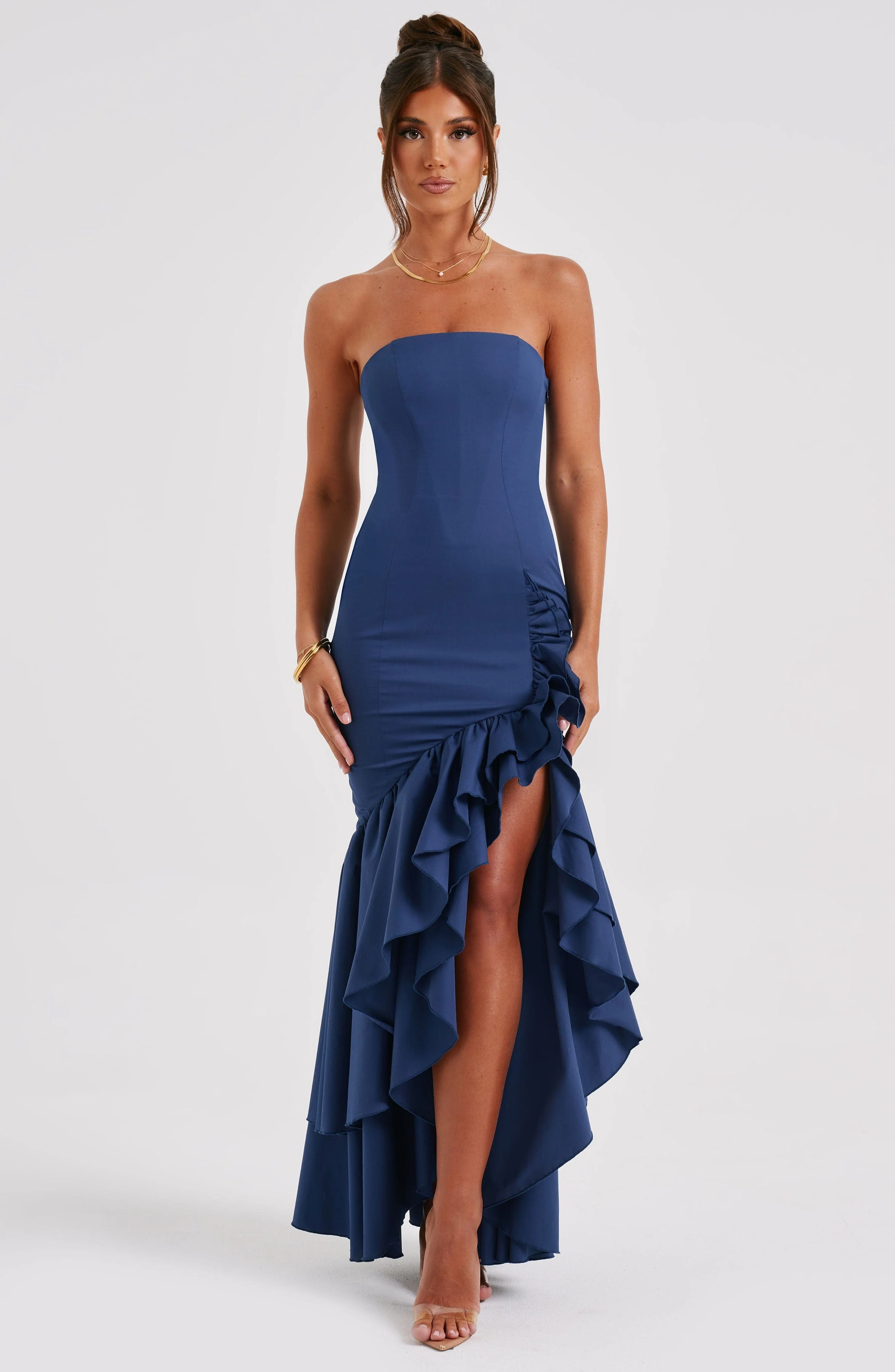 Angelina Maxi Dress - Navy - Image 5