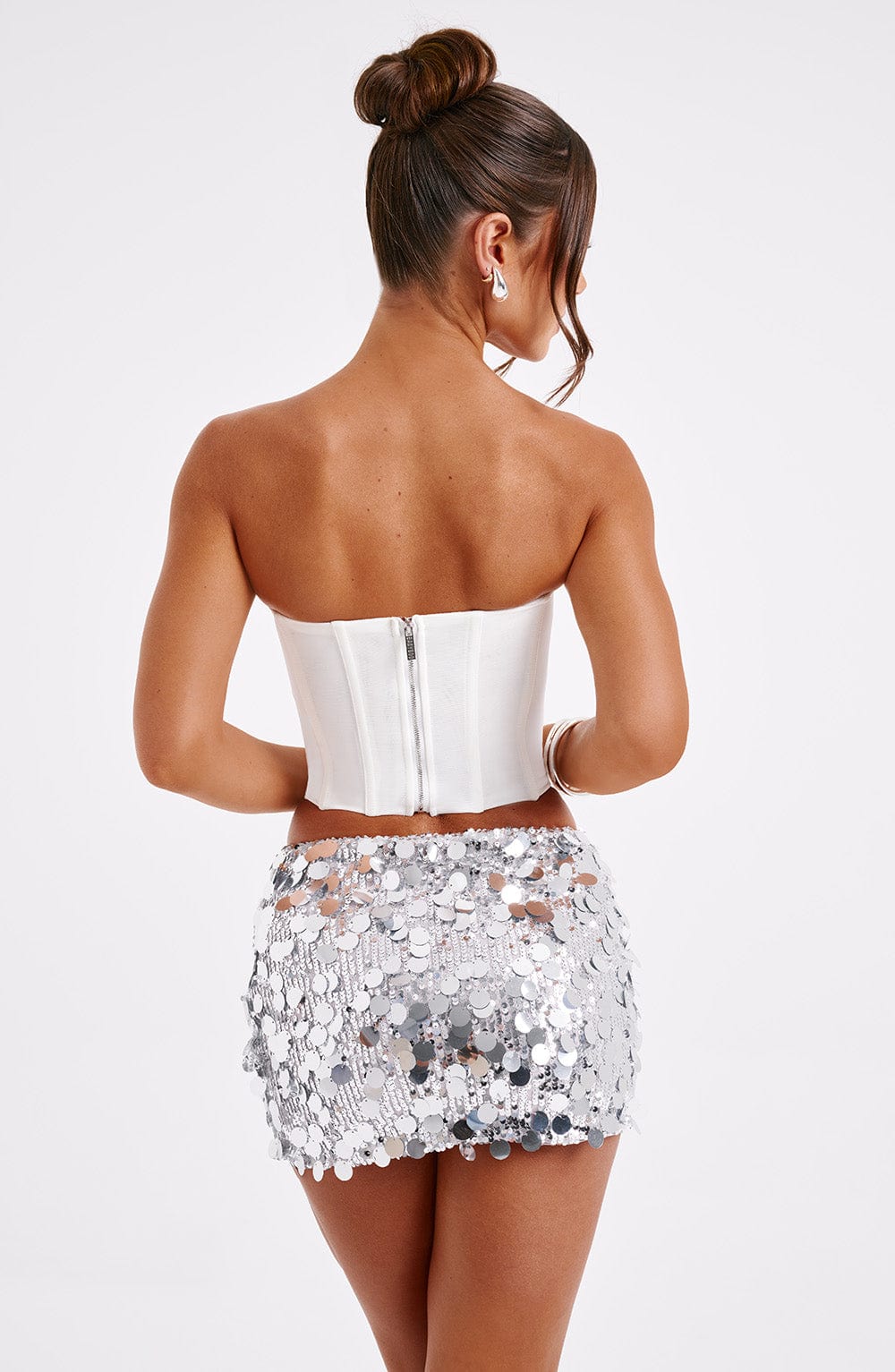 Anissa Mini Skirt - Silver - Image 4