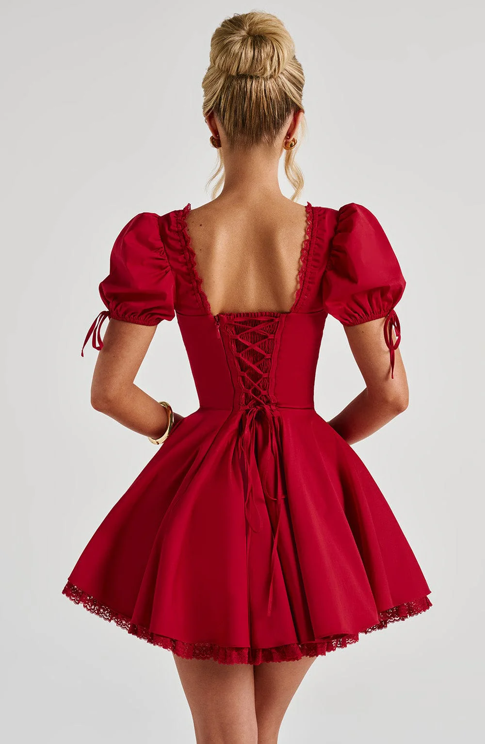 Annie Mini Dress - Red - Image 2