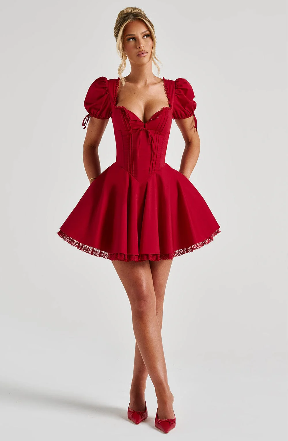 Annie Mini Dress - Red - Image 6