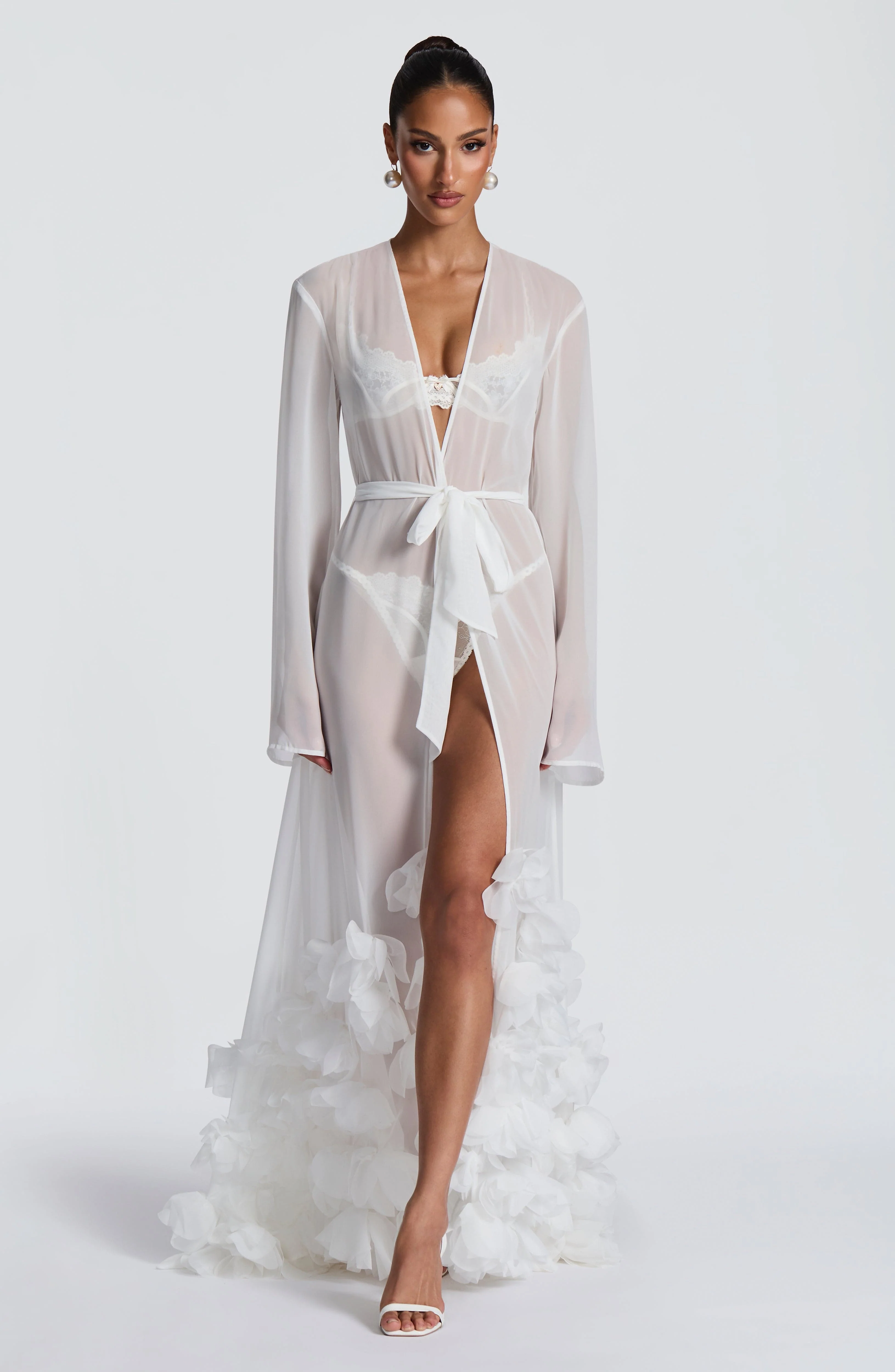 Anwen Dressing Gown - Ivory - Image 13