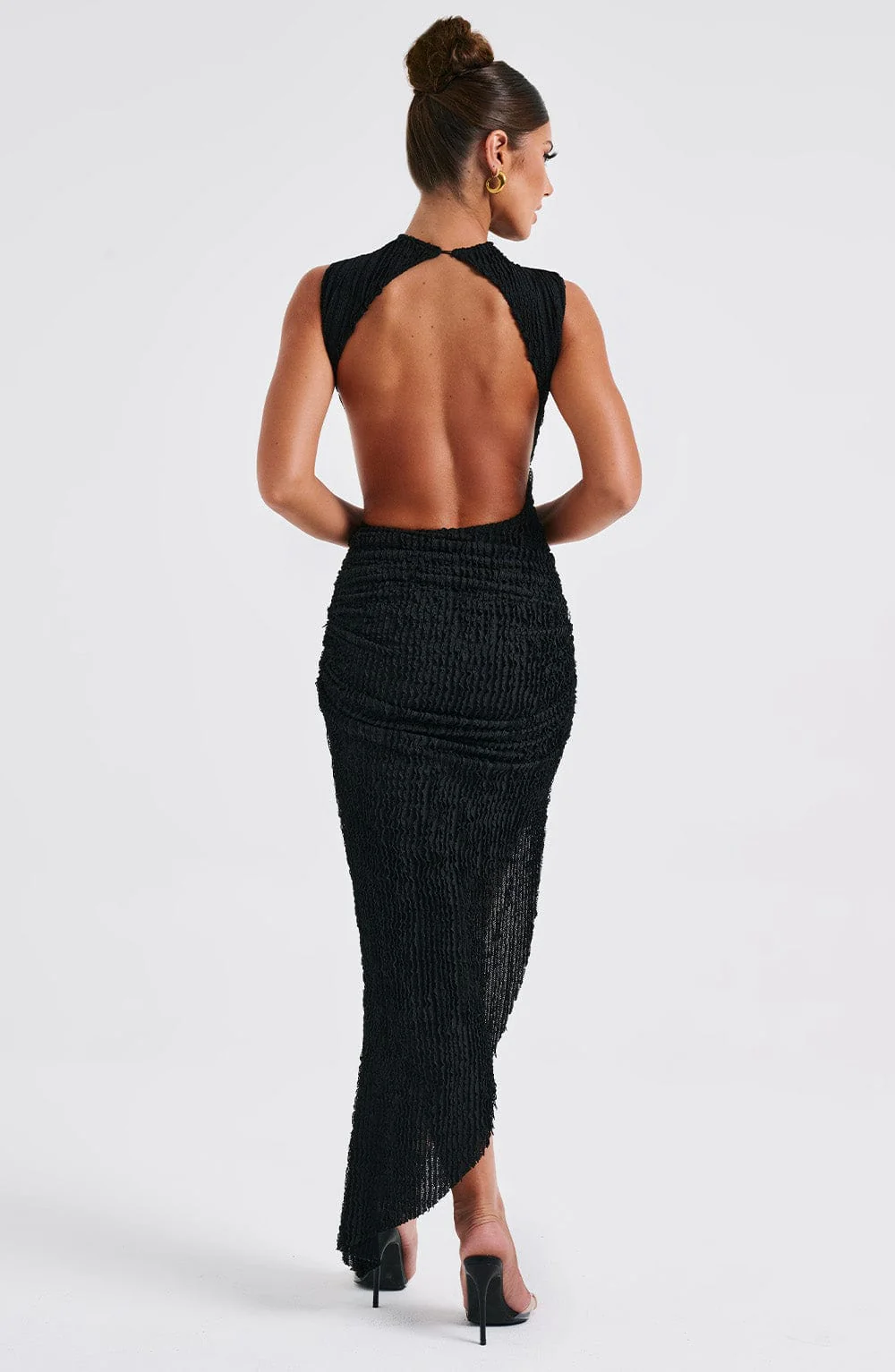 Aphrodite Midi Dress - Black - Image 16
