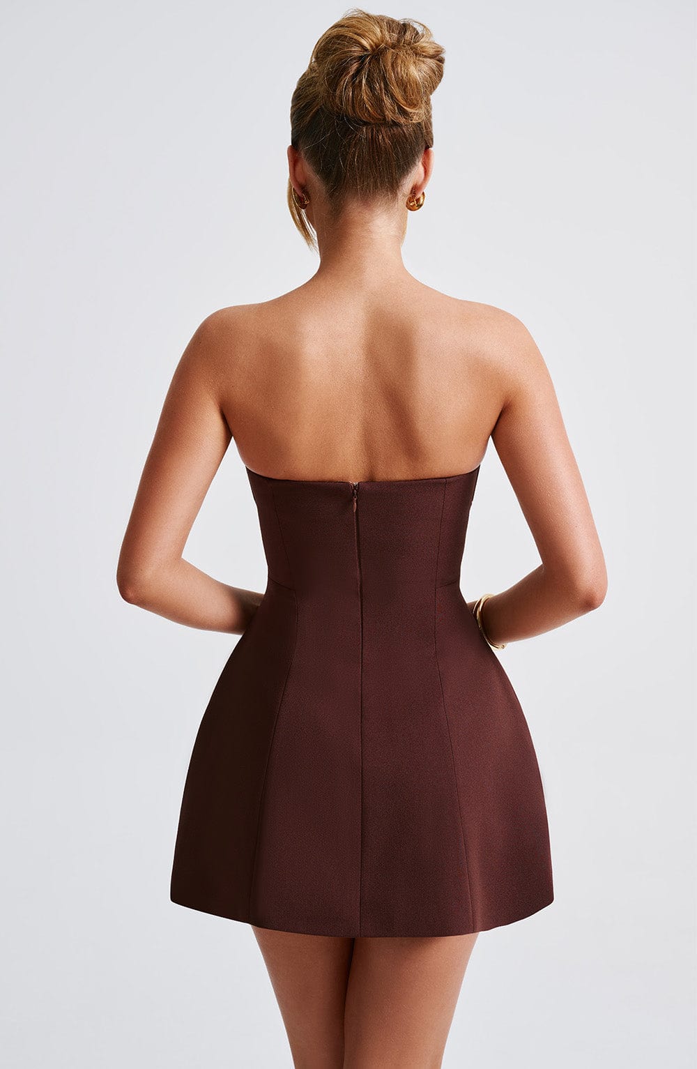 Asha Mini Dress - Brown - Image 3