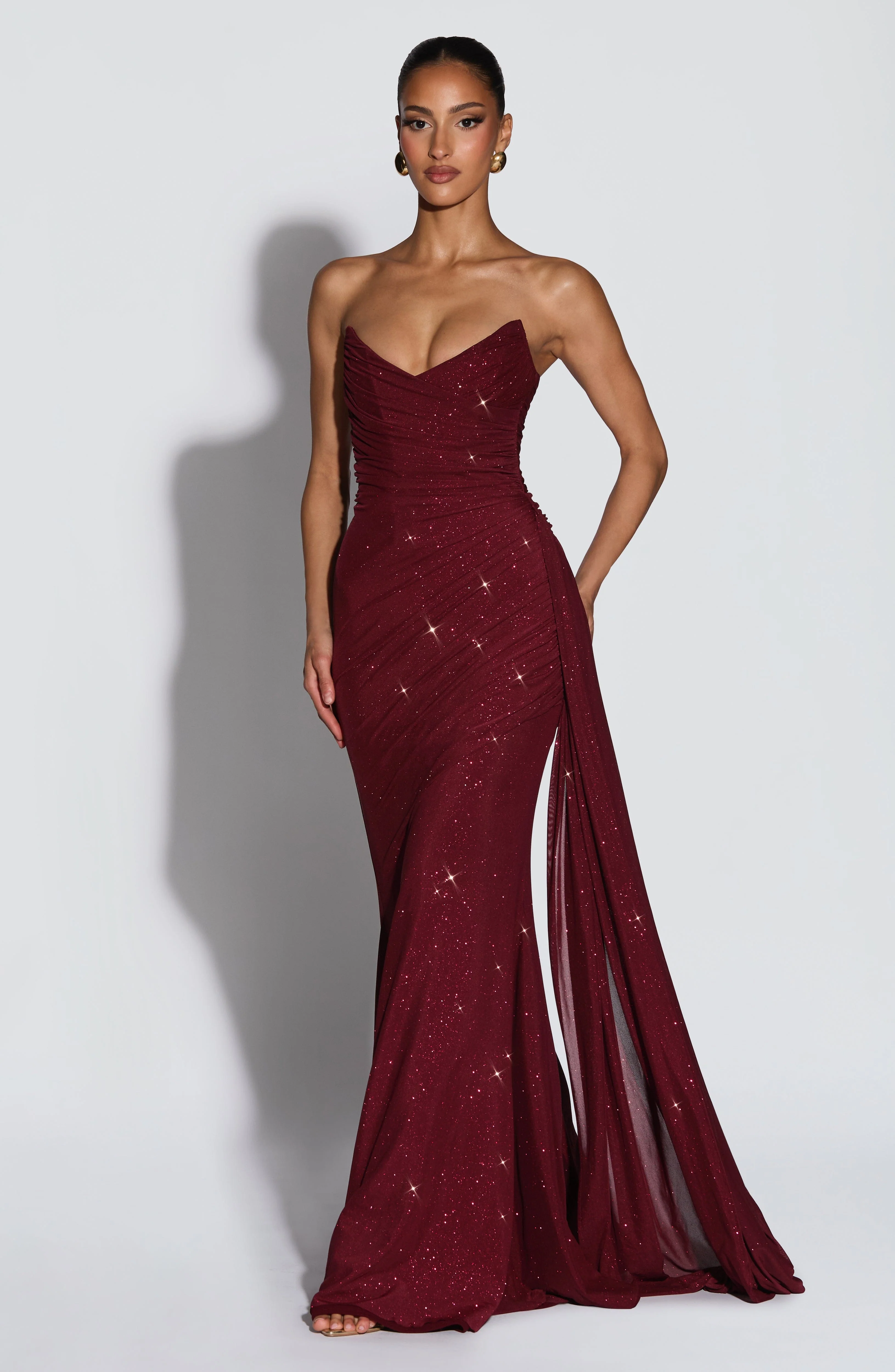 Ashika Maxi Dress - Wine Sparkle - Image 2