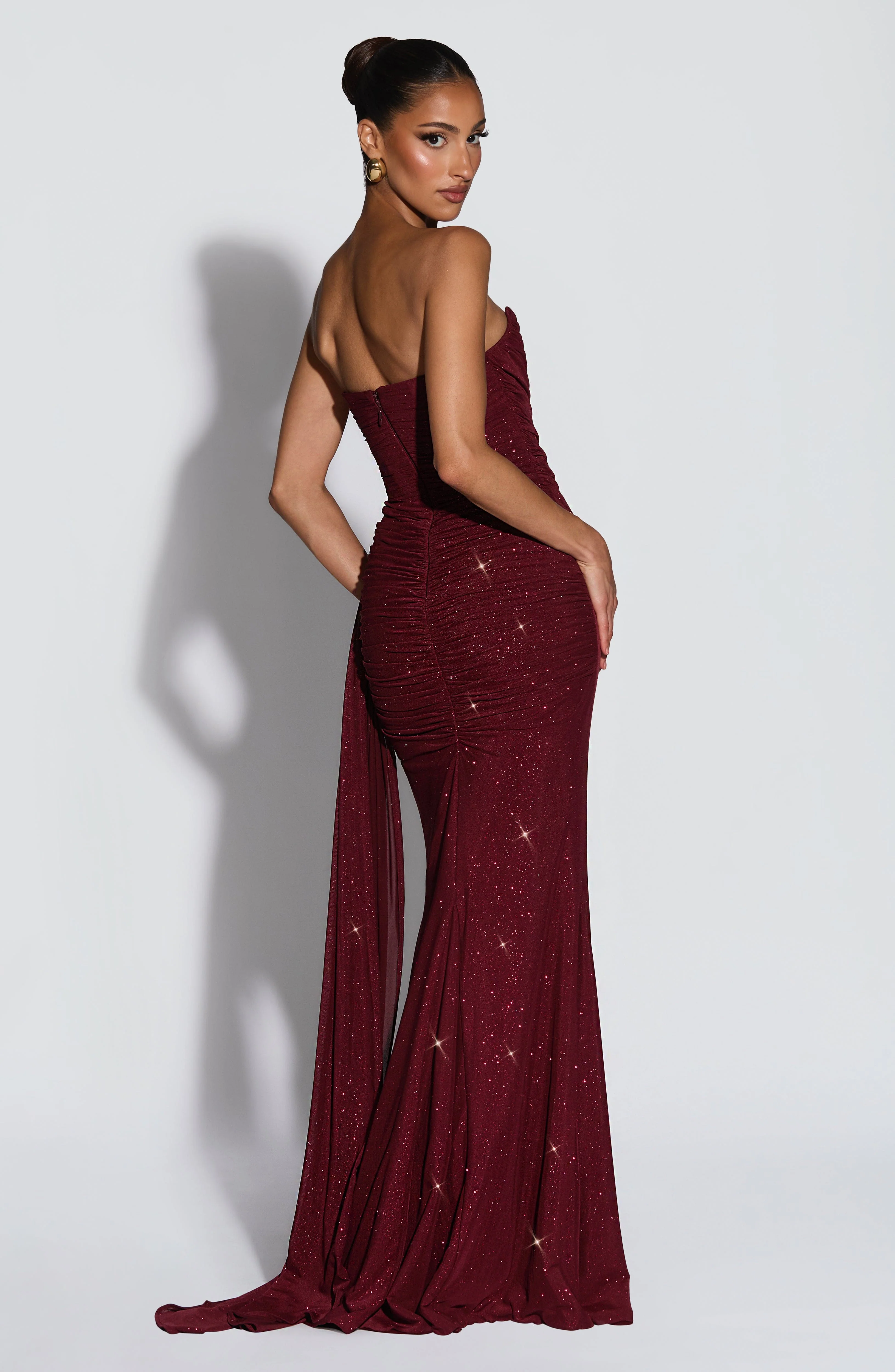 Ashika Maxi Dress - Wine Sparkle - Image 4