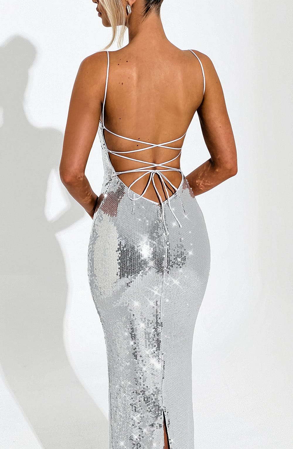Atari Maxi Dress - Silver - Image 14
