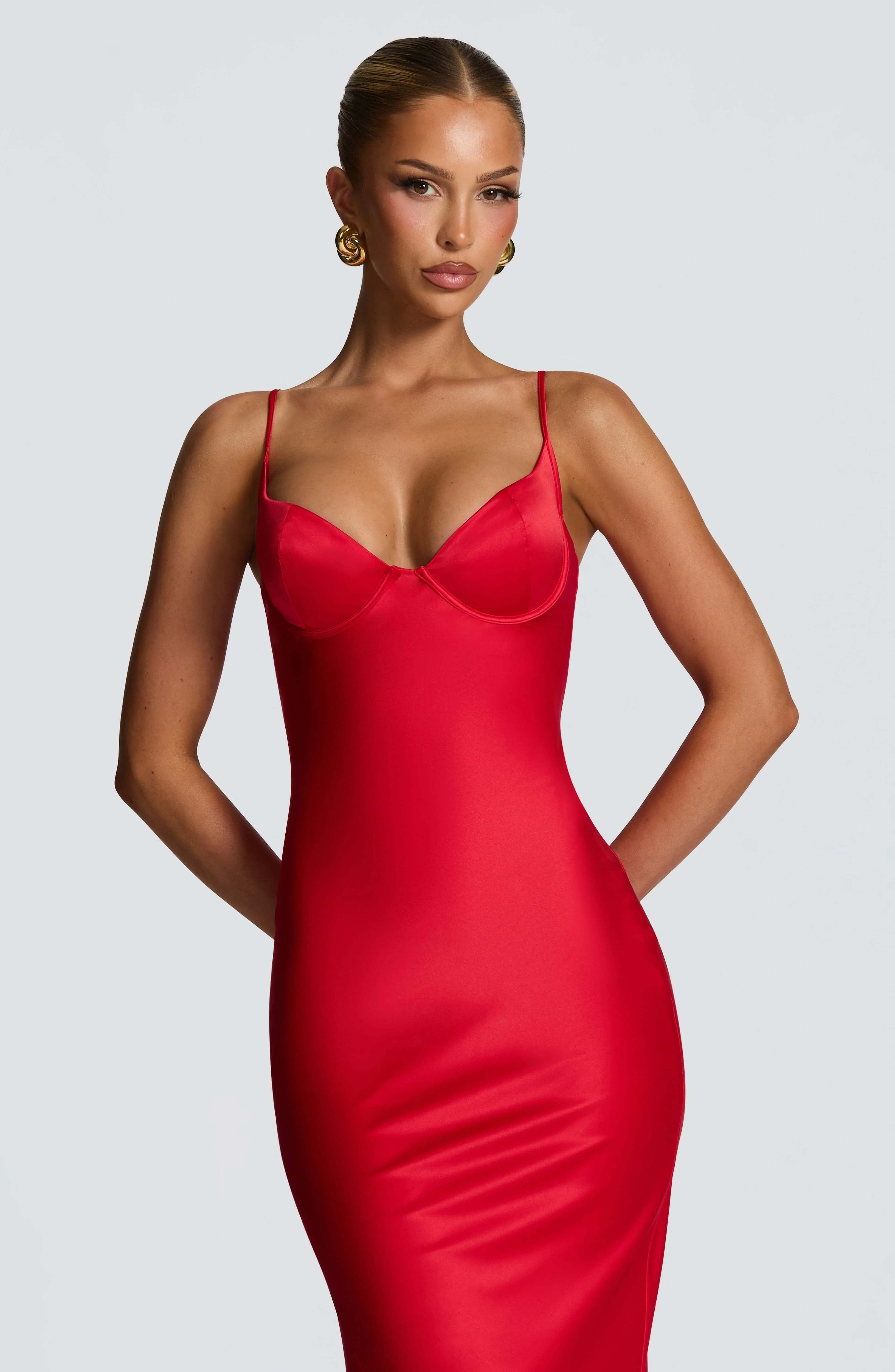 Athena Maxi Dress - Red - Image 3