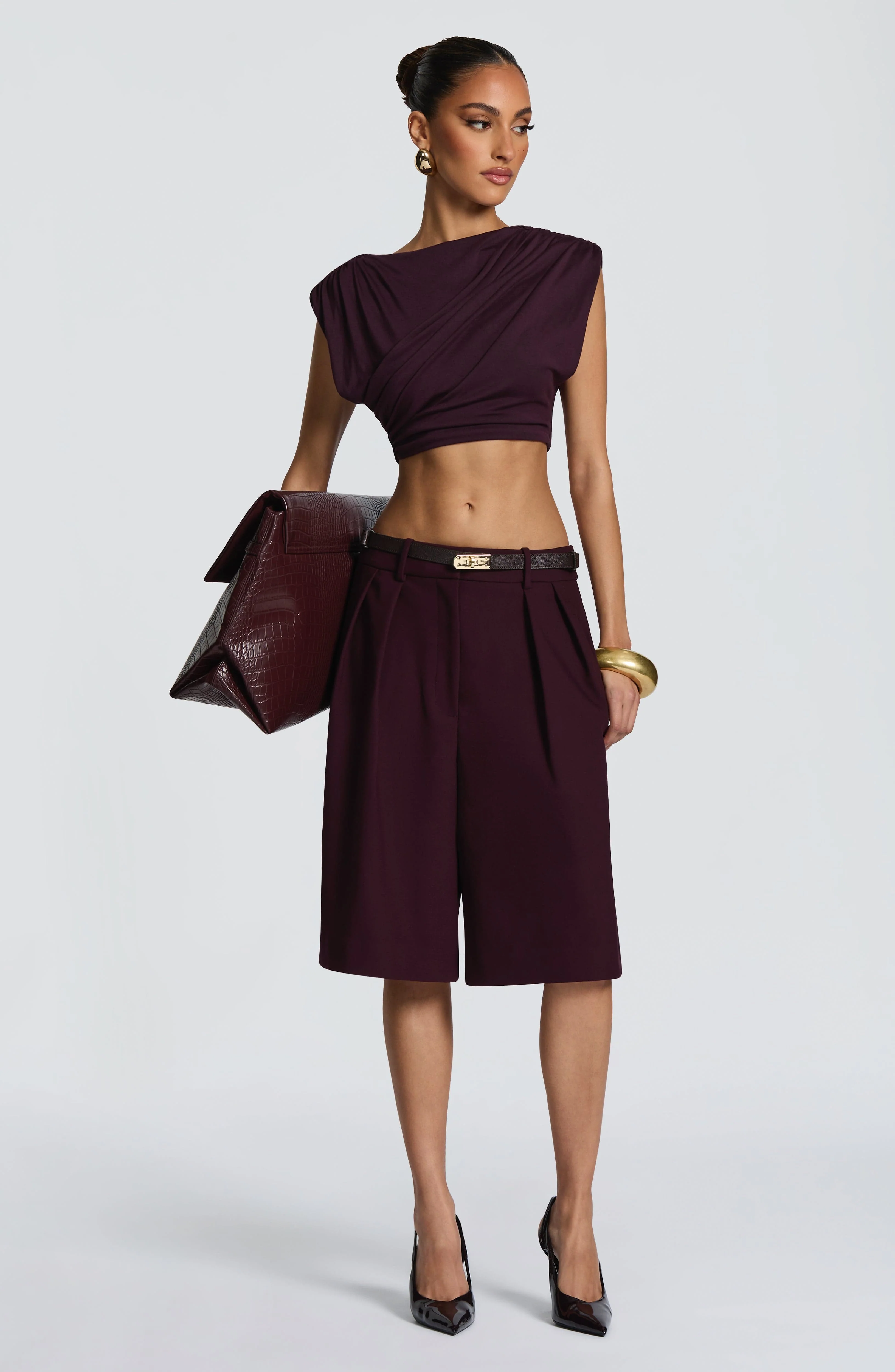 Ausra Bermuda Shorts - Plum - Image 10