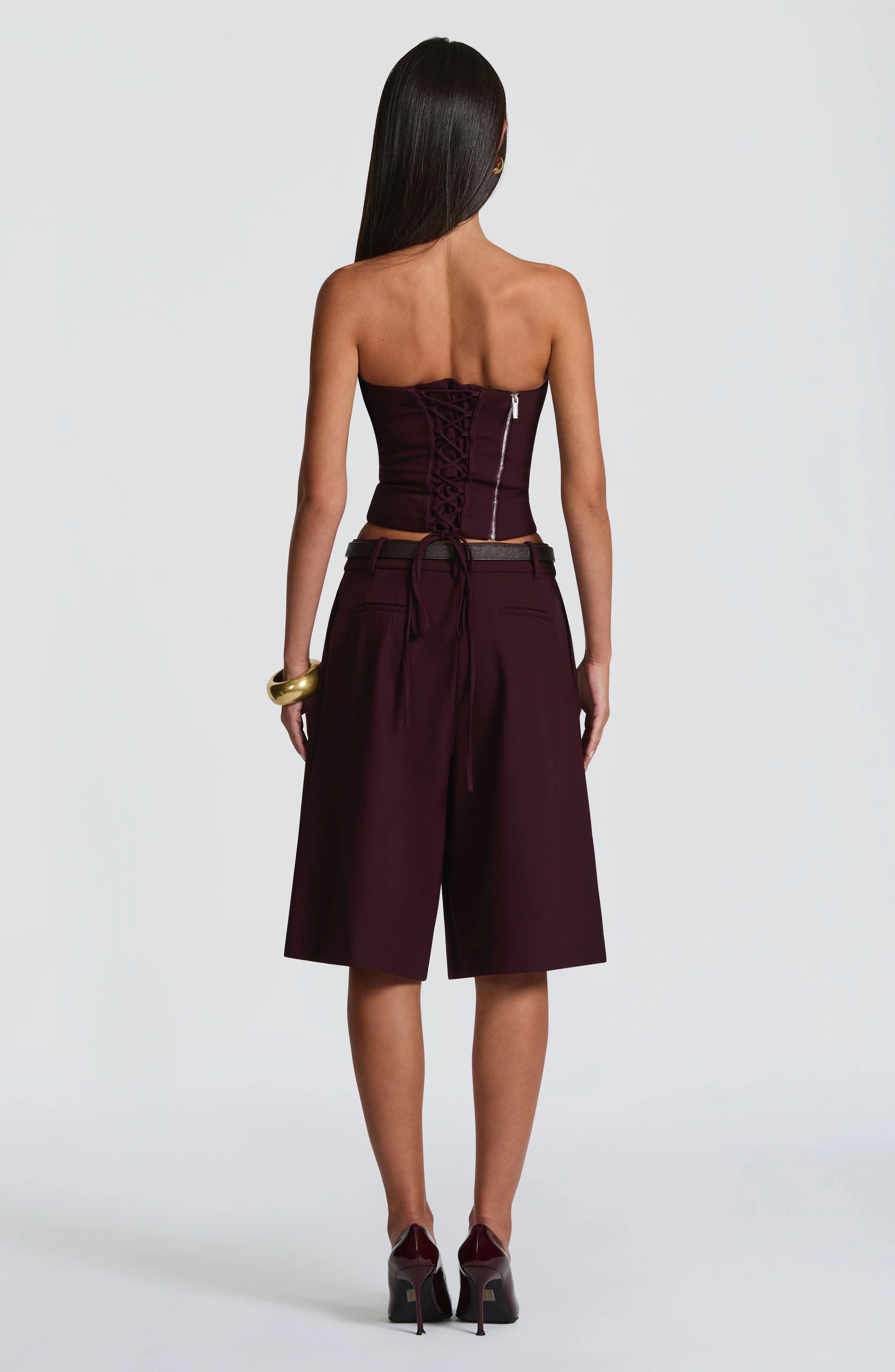 Ausra Bermuda Shorts - Plum - Image 11