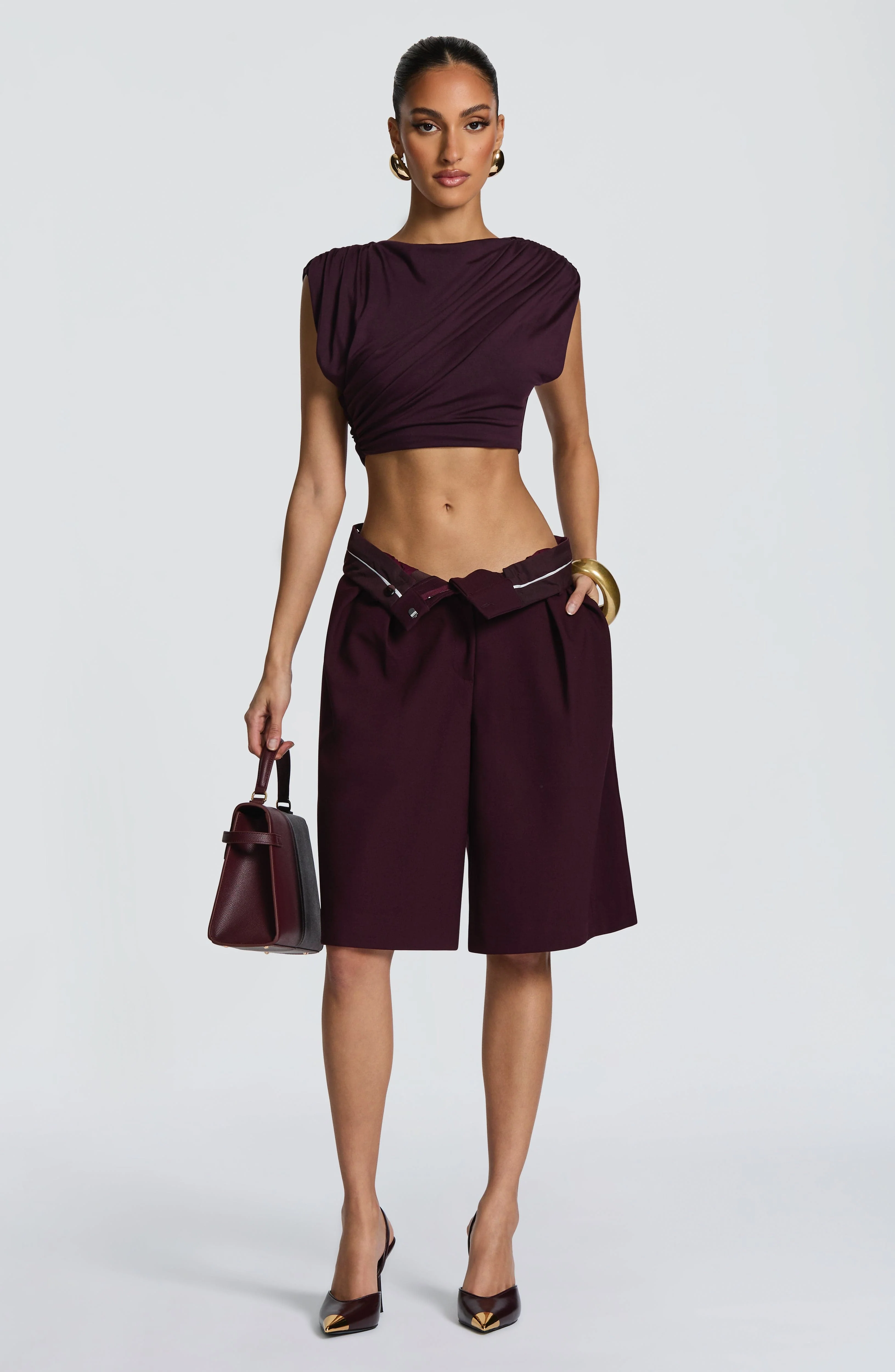 Ausra Bermuda Shorts - Plum - Image 2