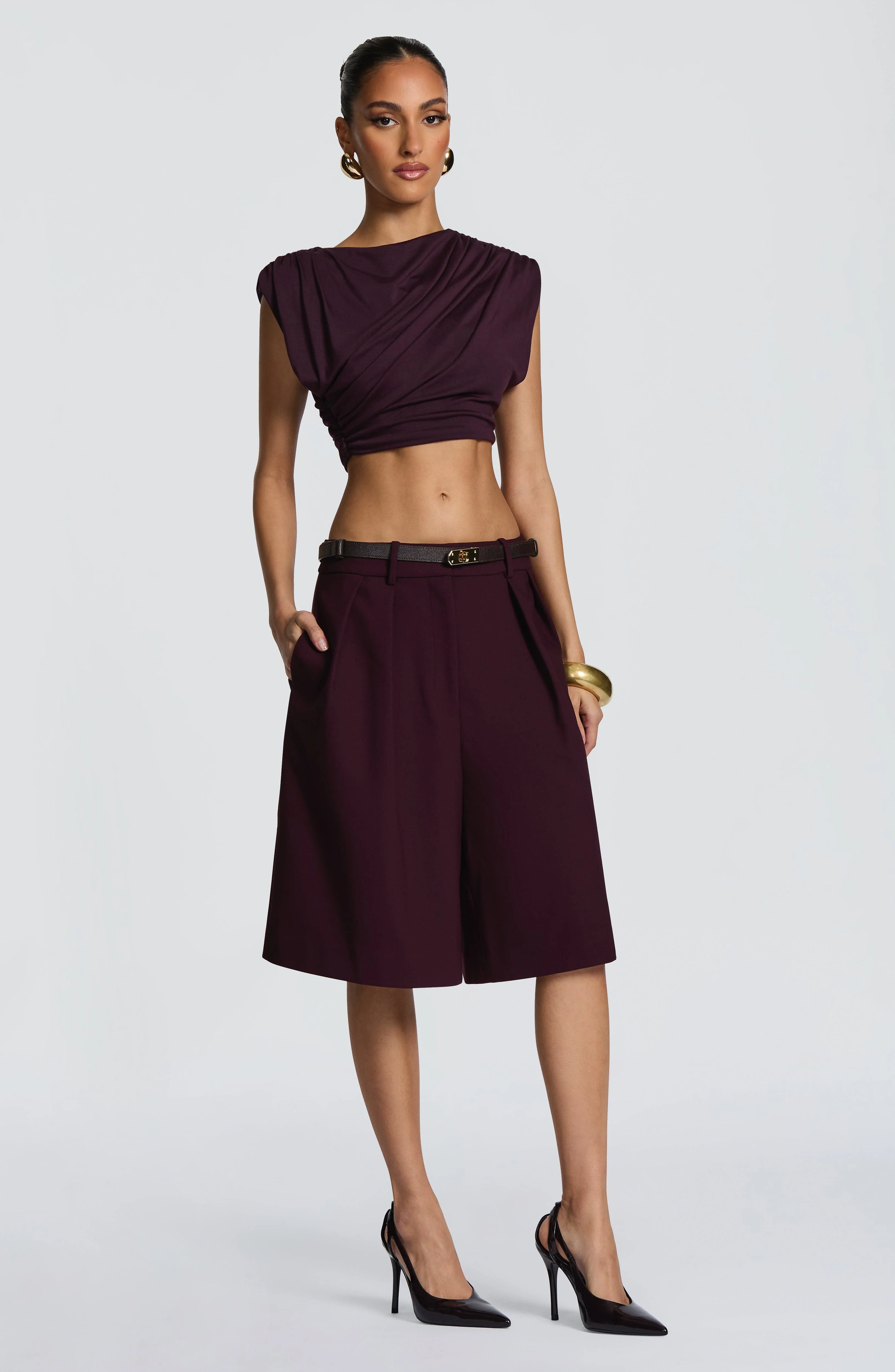 Ausra Bermuda Shorts - Plum - Image 3