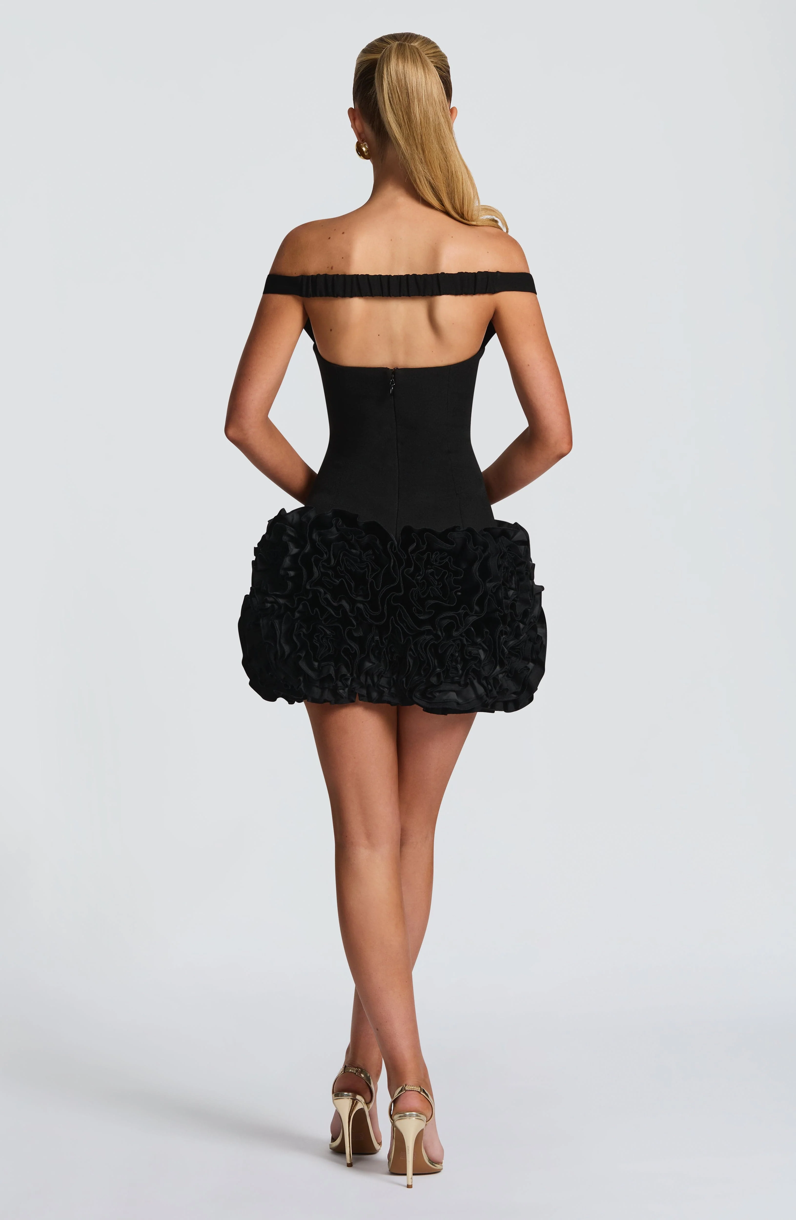 Aveta Mini Dress - Black - Image 3