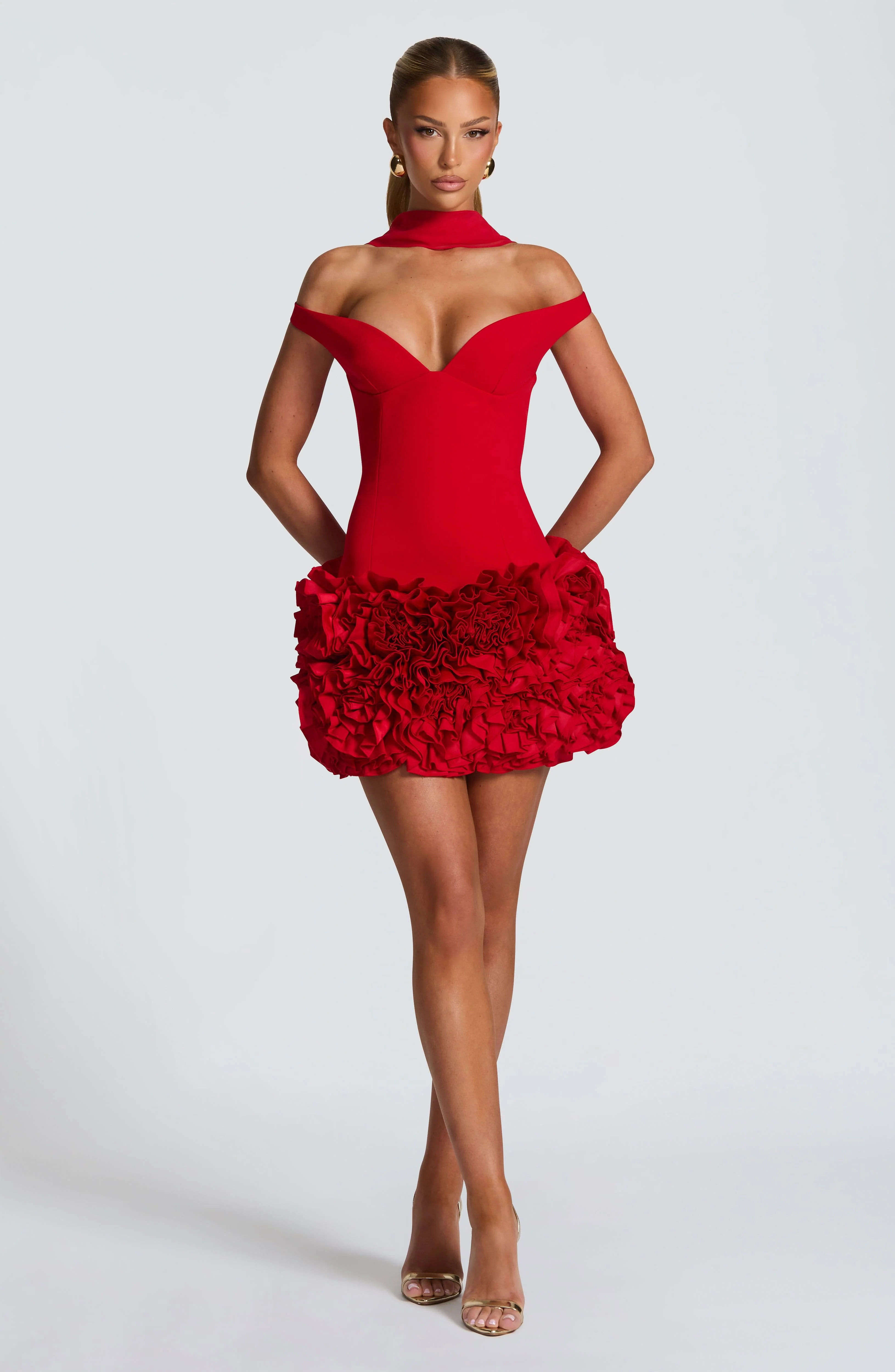 Aveta Mini Dress - Red - Image 5