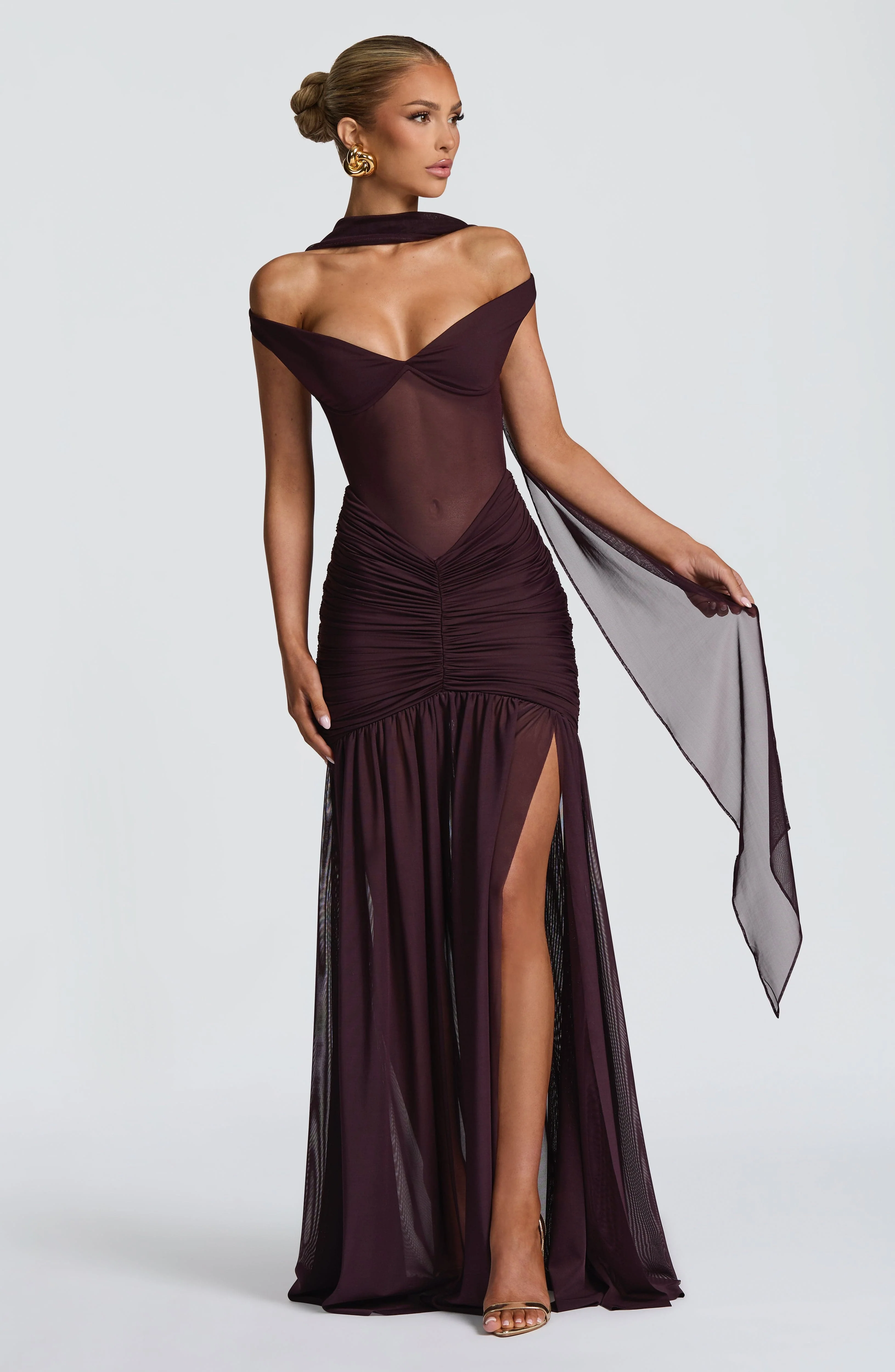 Ayla Scarf - Plum - Image 4