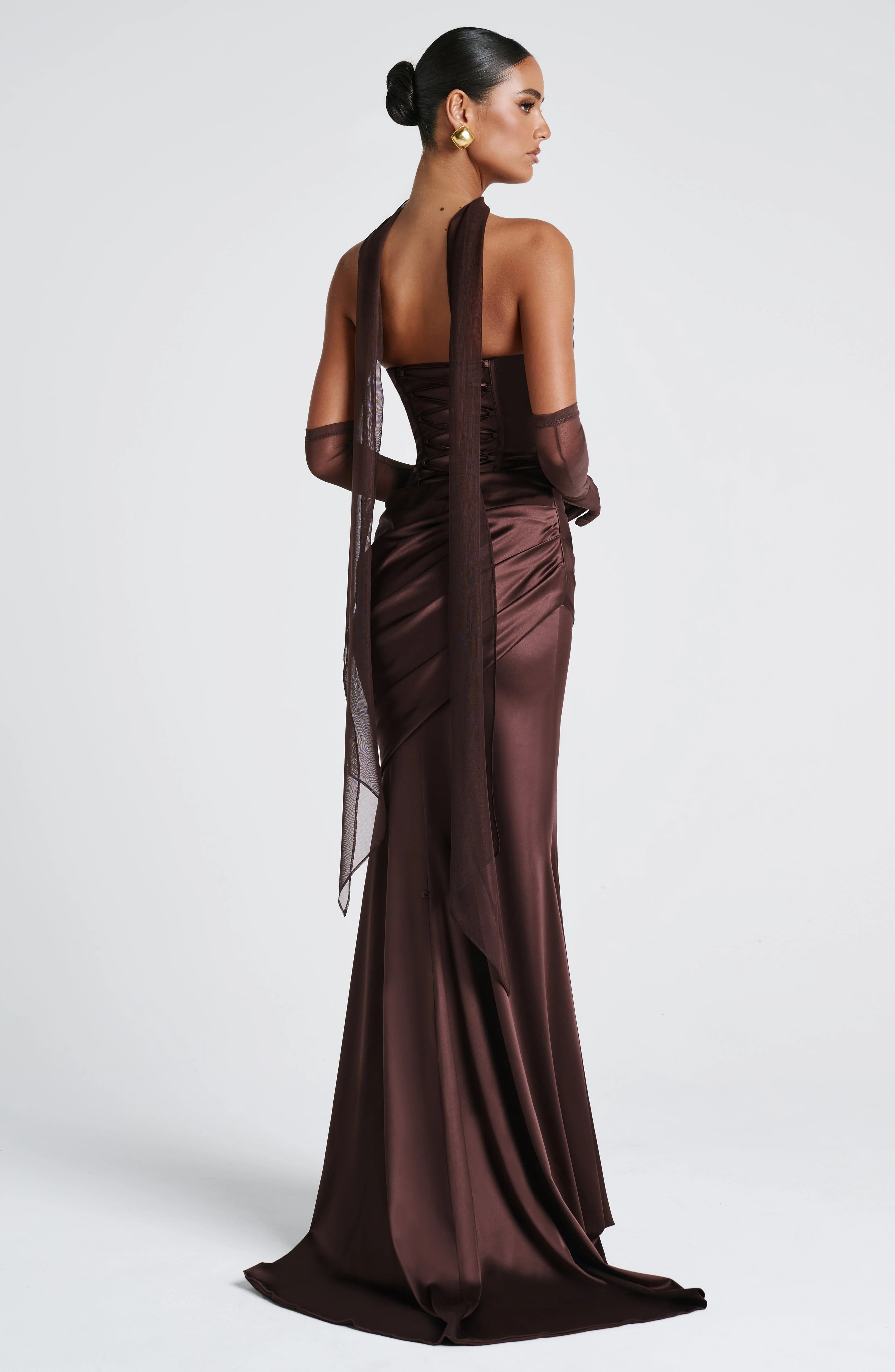 Ayla Scarf - Plum Brown - Image 4