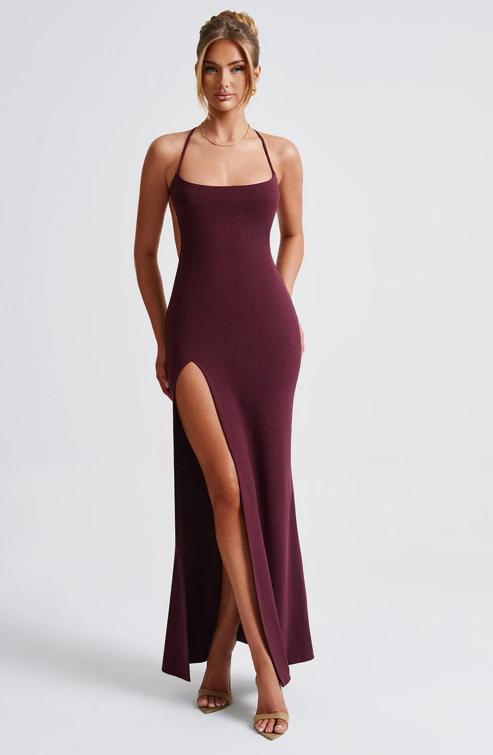 Beatrix Maxi Dress - Cherry Lacquer - Image 5