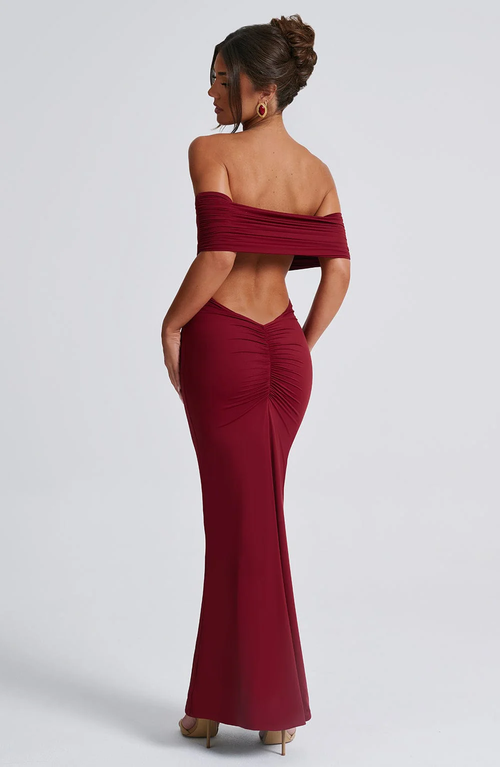 Belinda Maxi Dress - Burgundy - Image 3