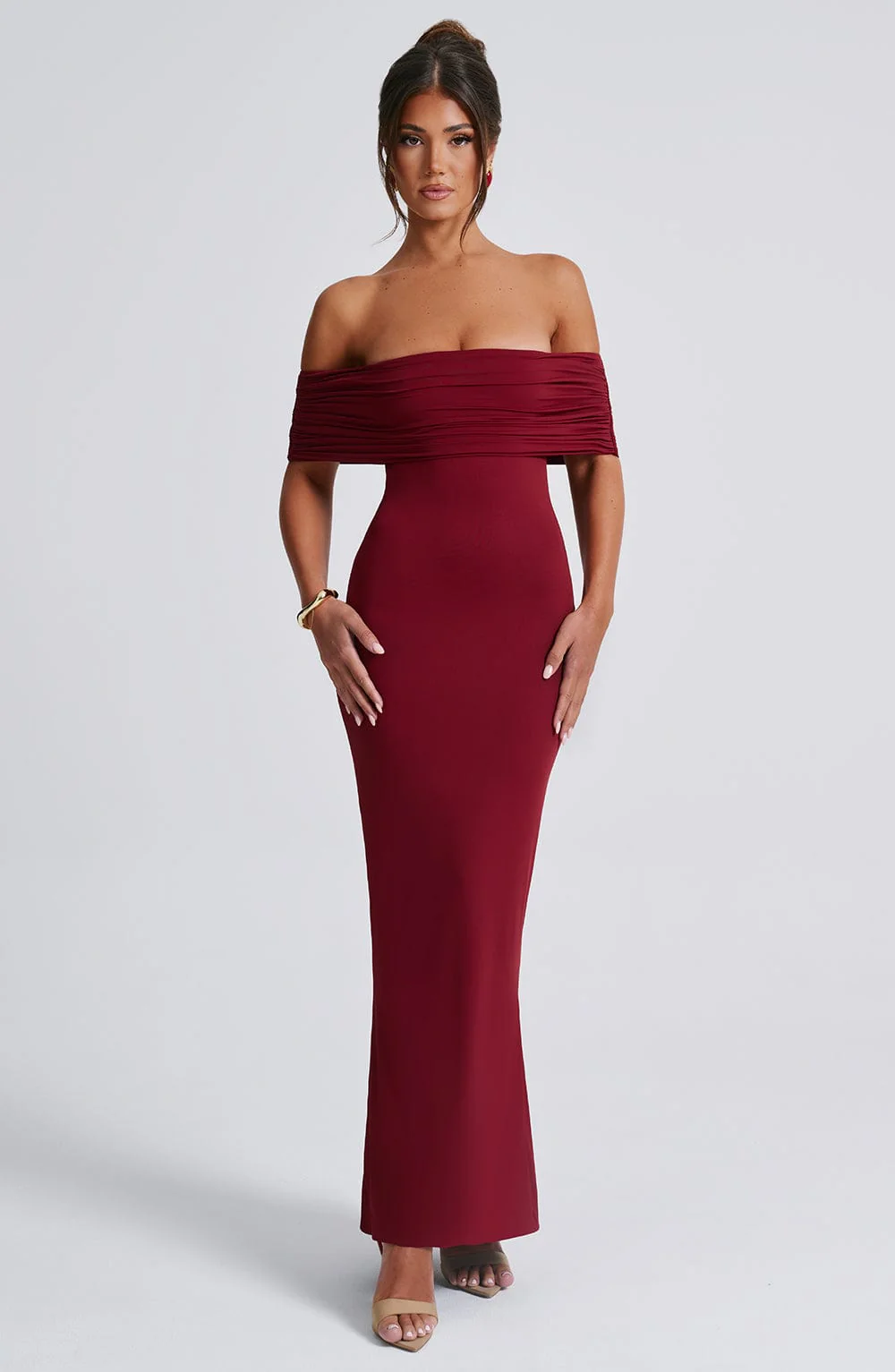 Belinda Maxi Dress - Burgundy - Image 4