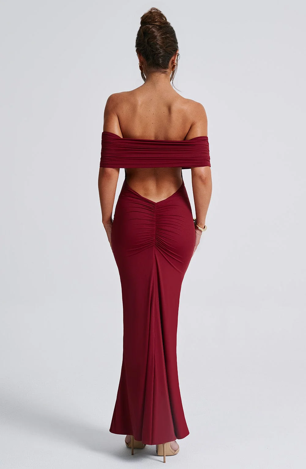 Belinda Maxi Dress - Burgundy - Image 8