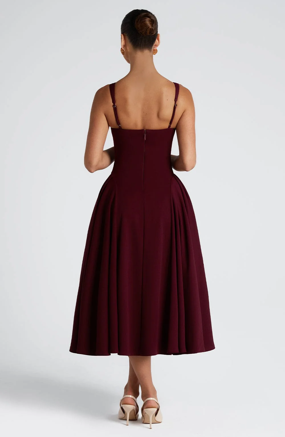 Betty Midi Dress - Cherry Lacquer - Image 3