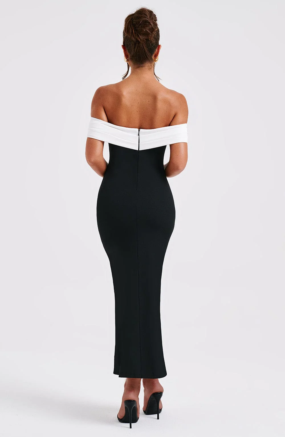 Bex Midi Dress - Black/White - Image 5