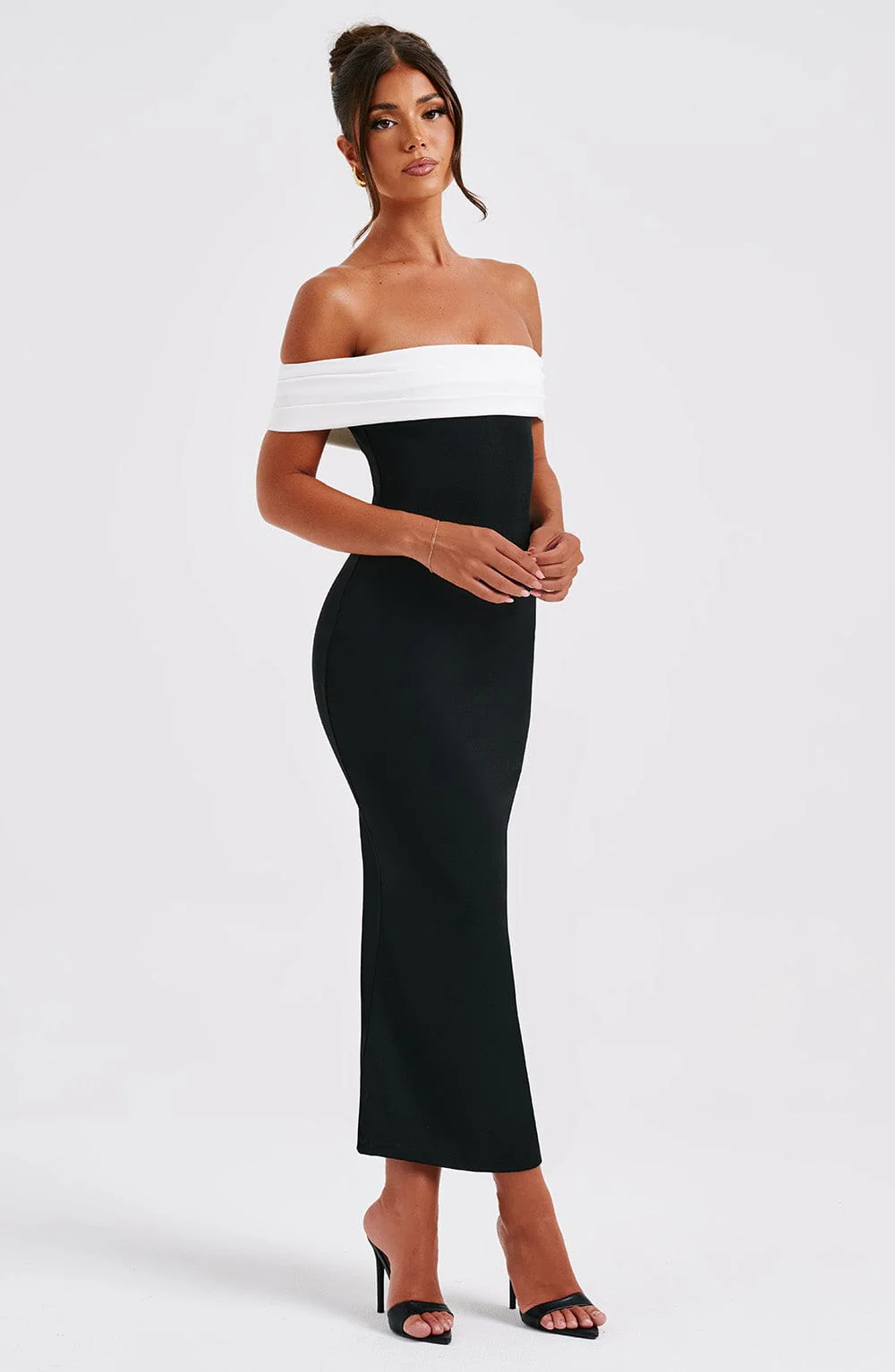 Bex Midi Dress - Black/White - Image 6