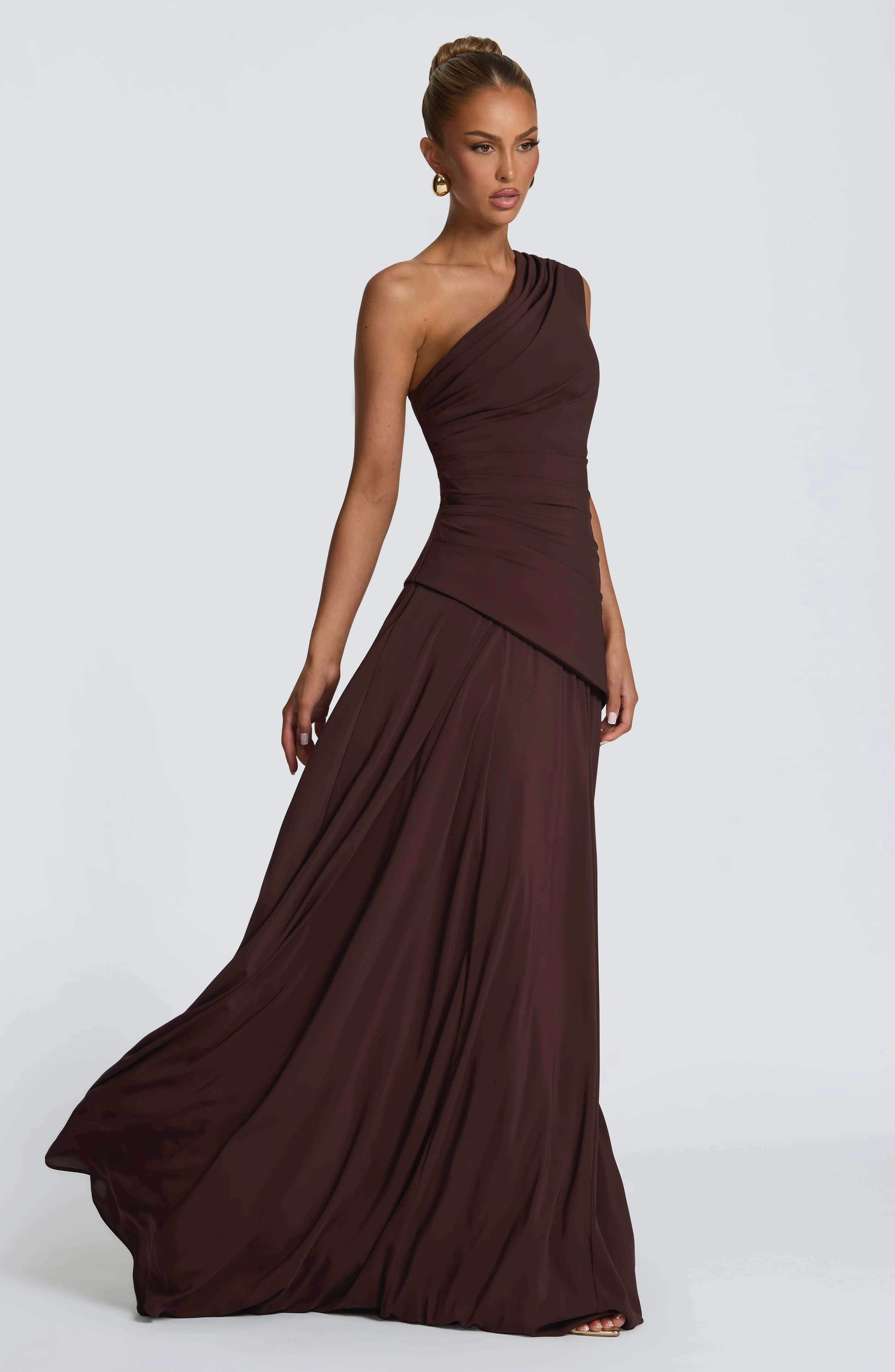 Bianca Maxi Dress - Plum Brown - Image 4