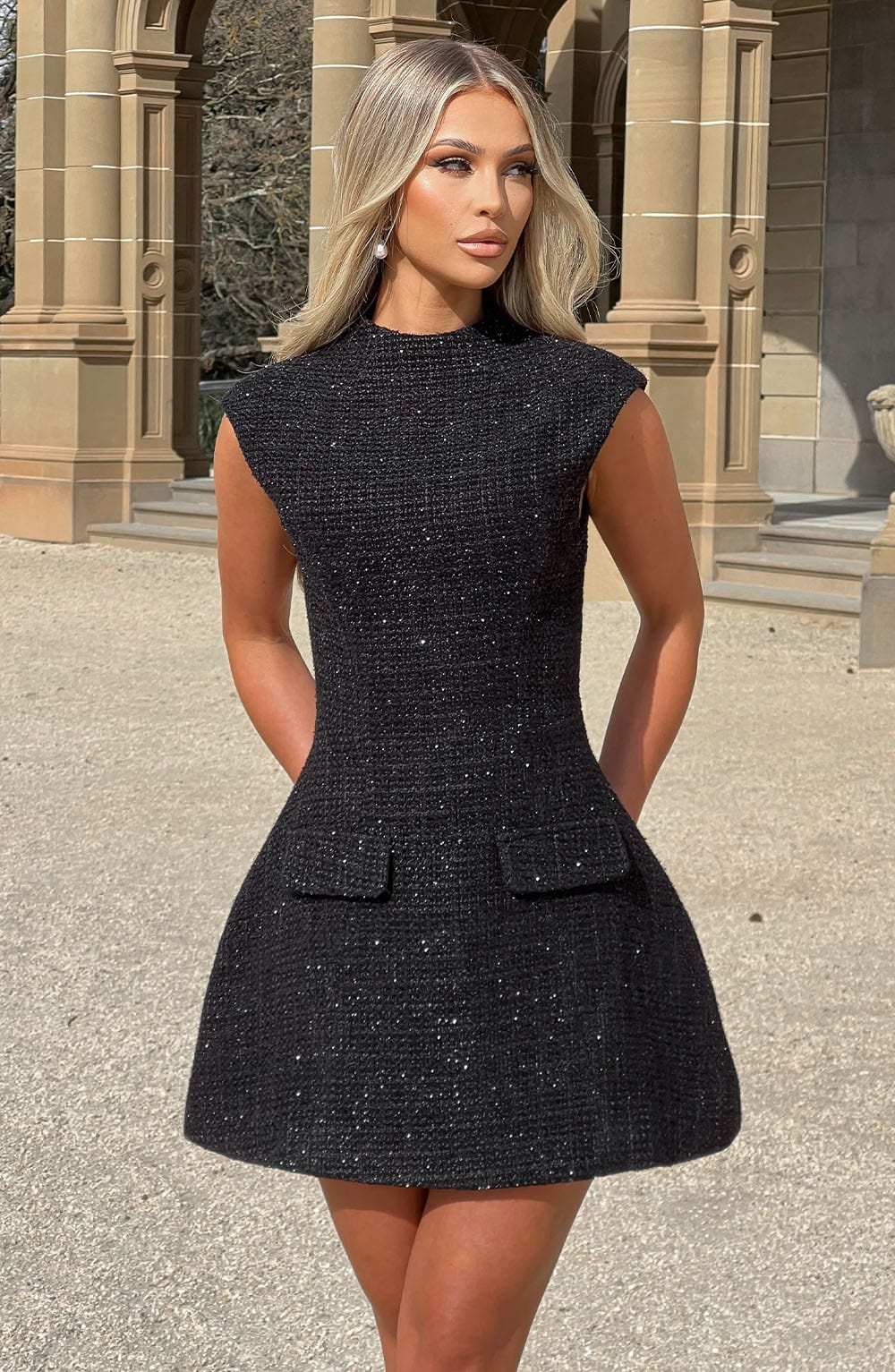 Blake Mini Dress - Black - Image 12