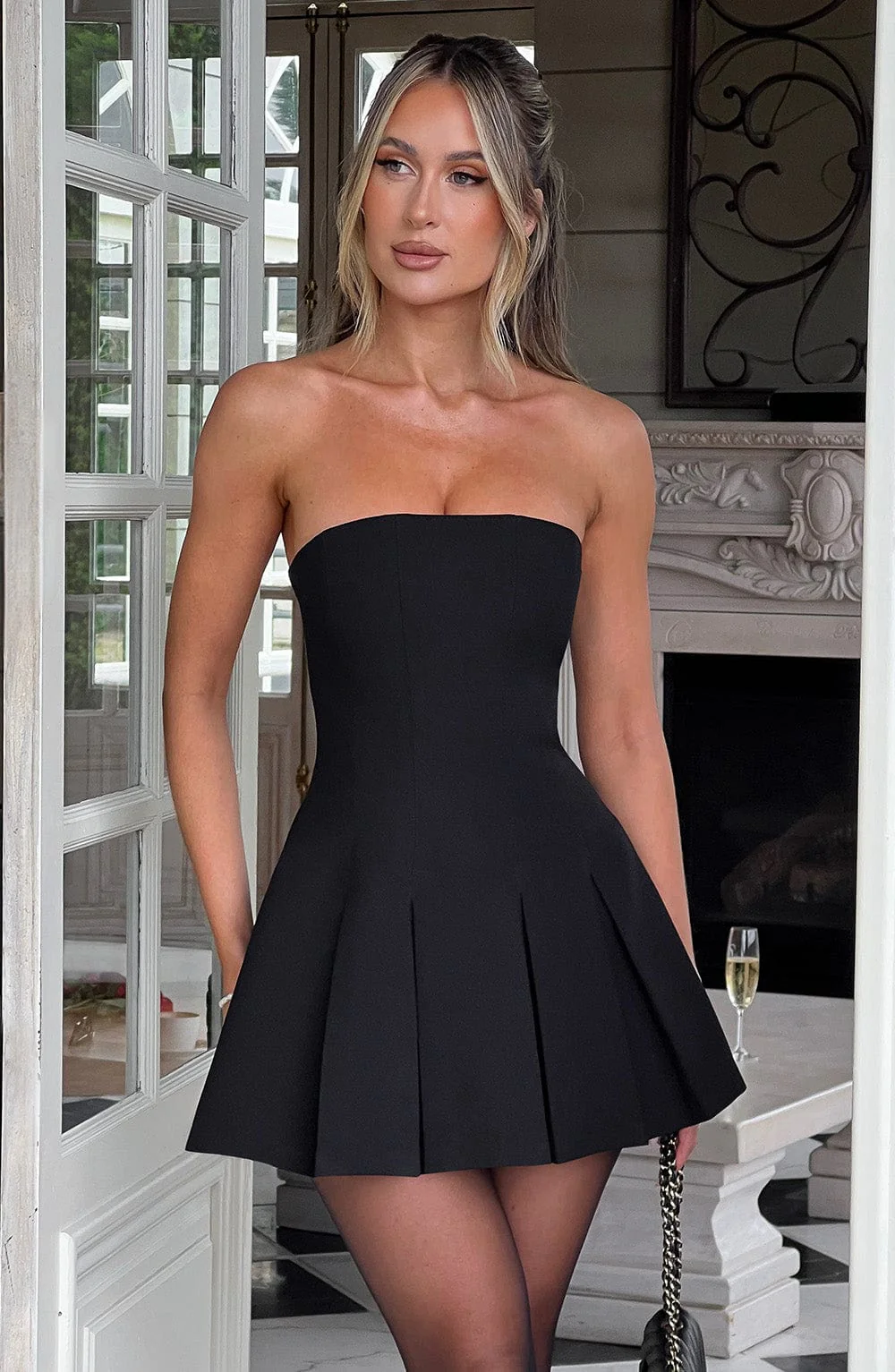 Bryony Mini Dress - Black - Image 3