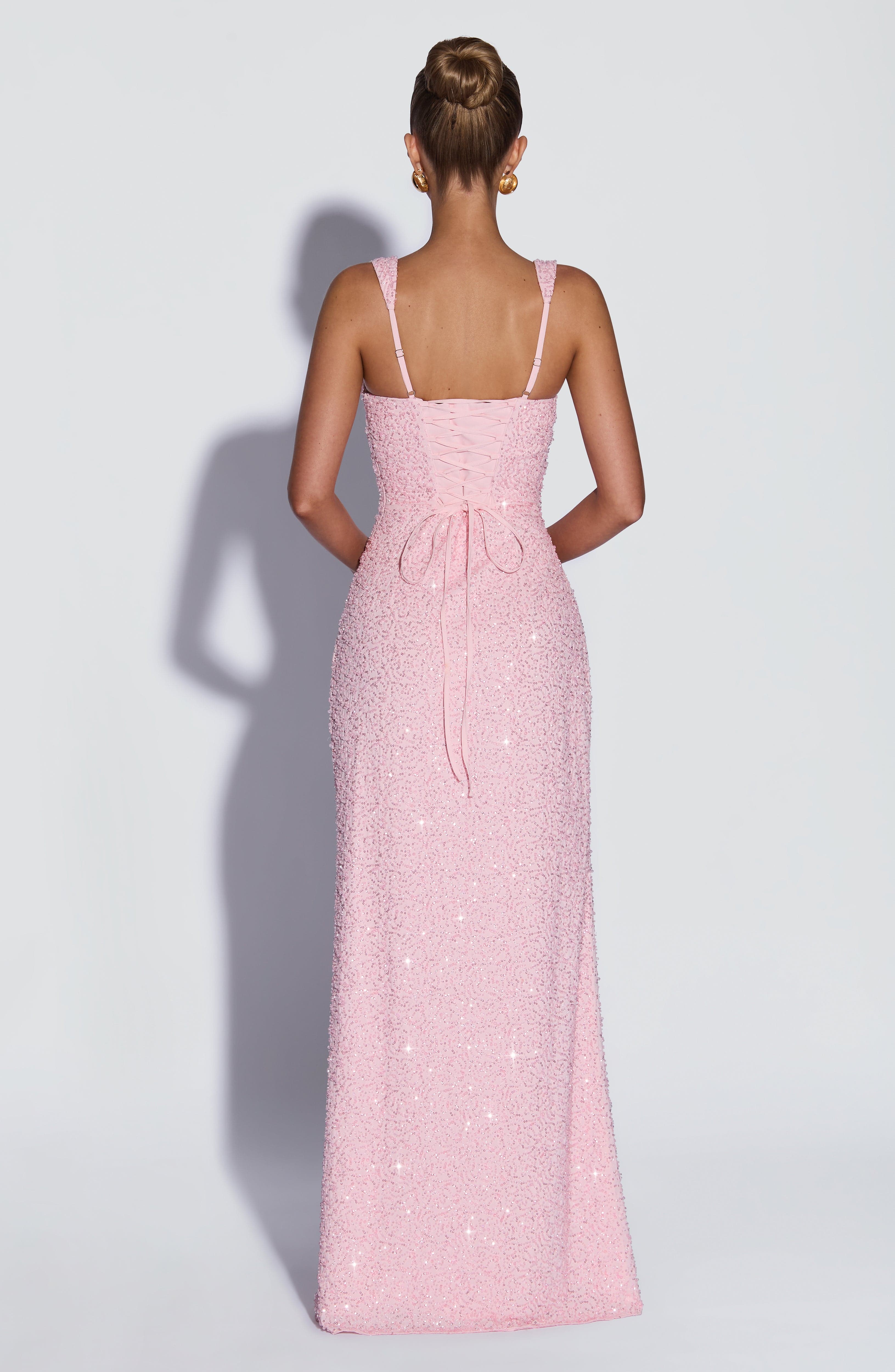 Calanthe Maxi Dress - Blush Sparkle - Image 2