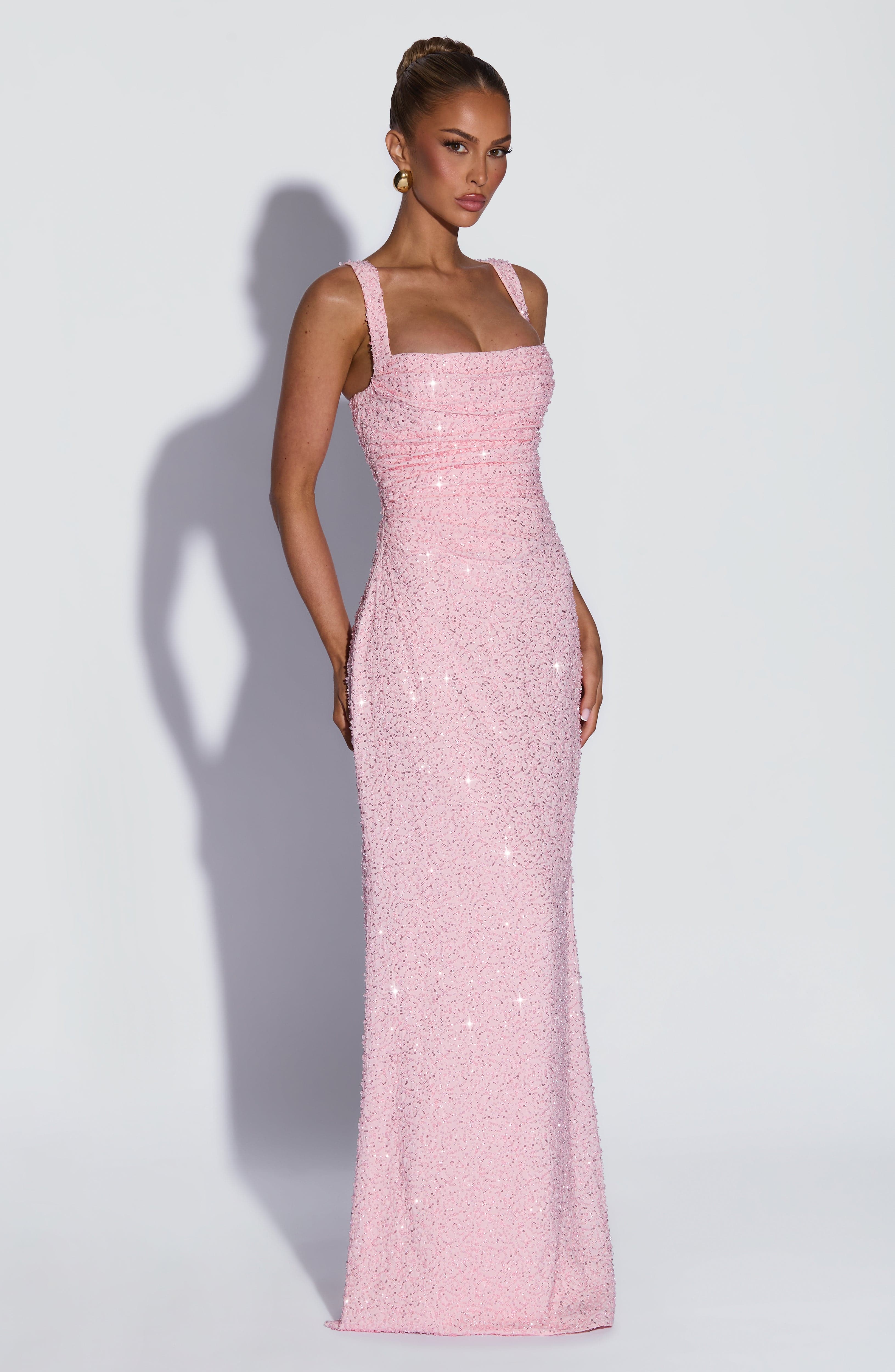 Calanthe Maxi Dress - Blush Sparkle - Image 4