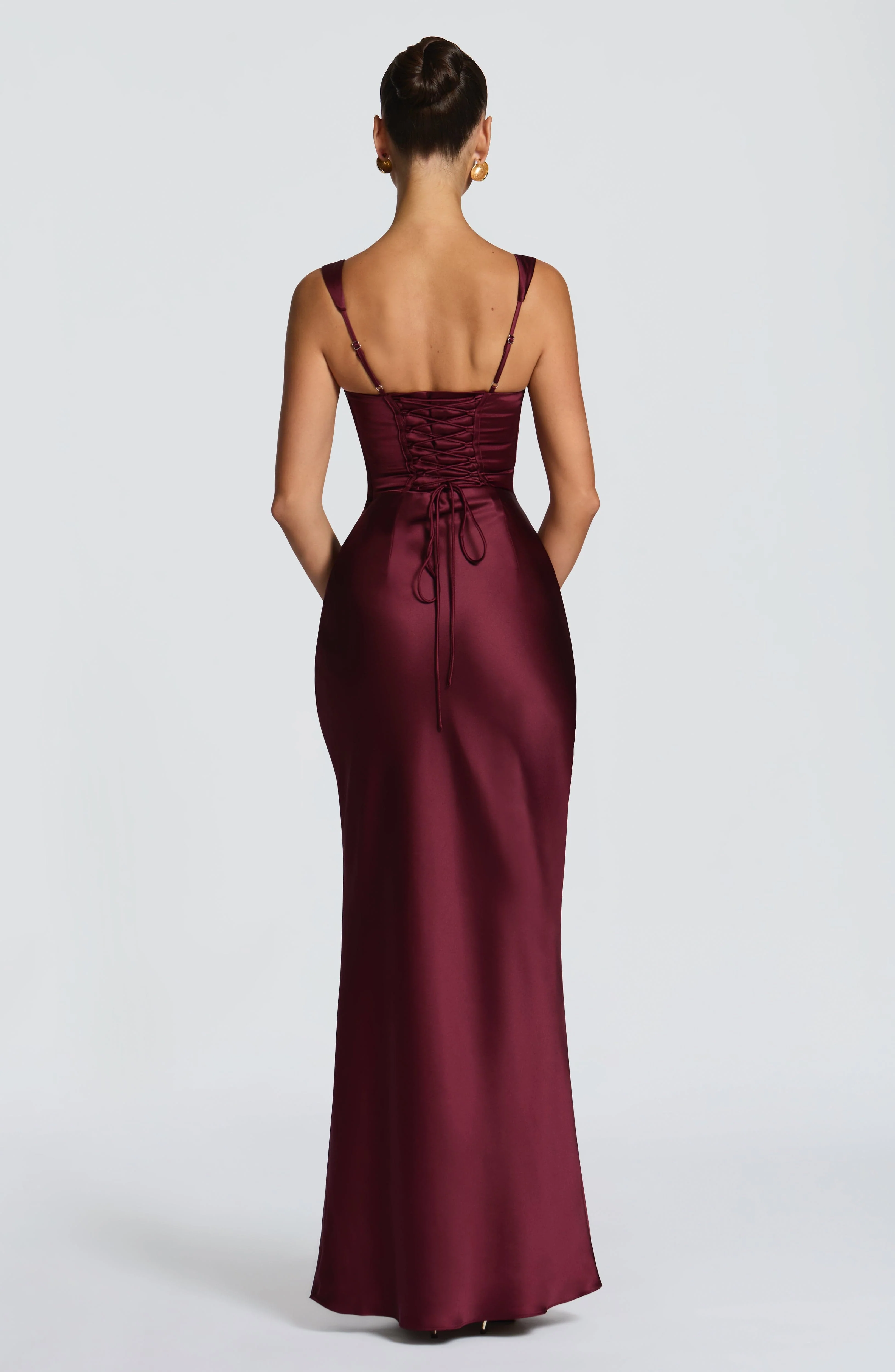 Calanthe Maxi Dress - Cherry Lacquer - Image 2