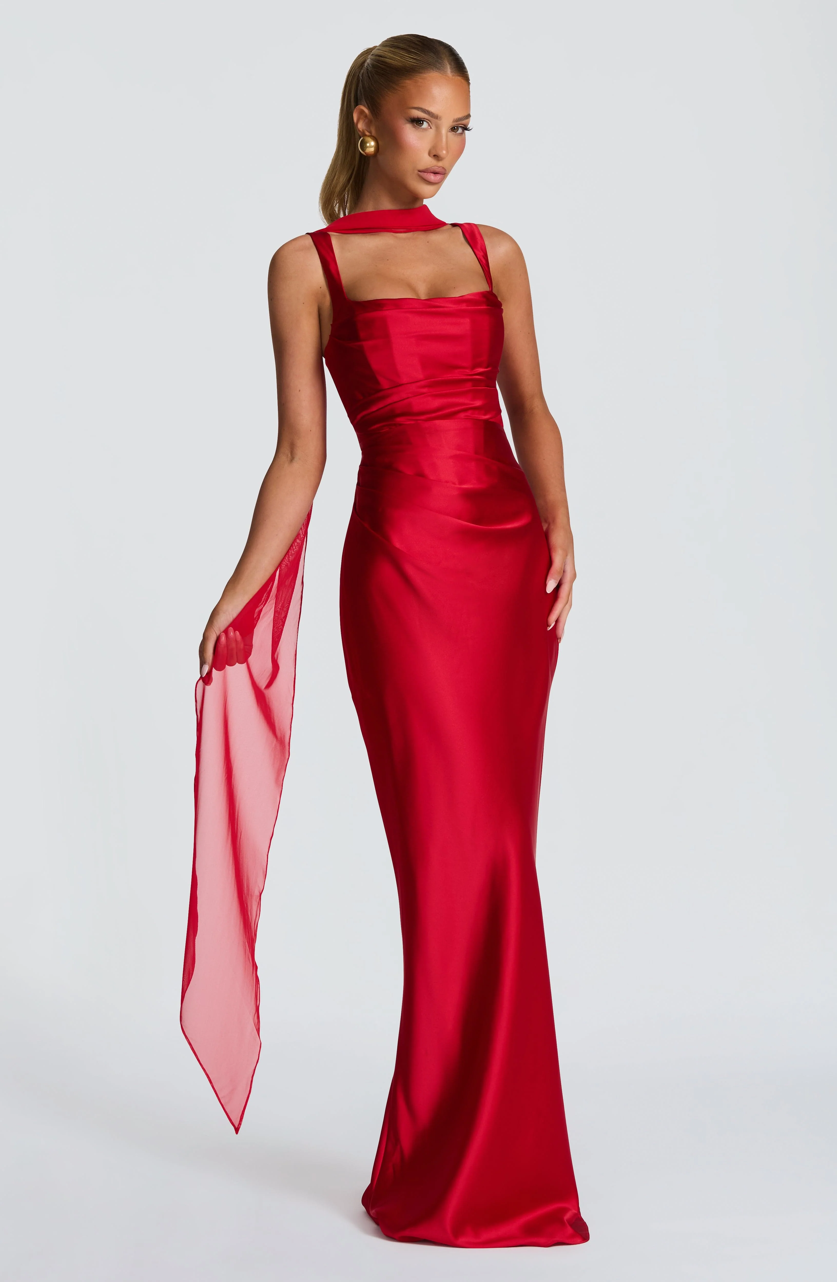 Calanthe Maxi Dress - Red - Image 6