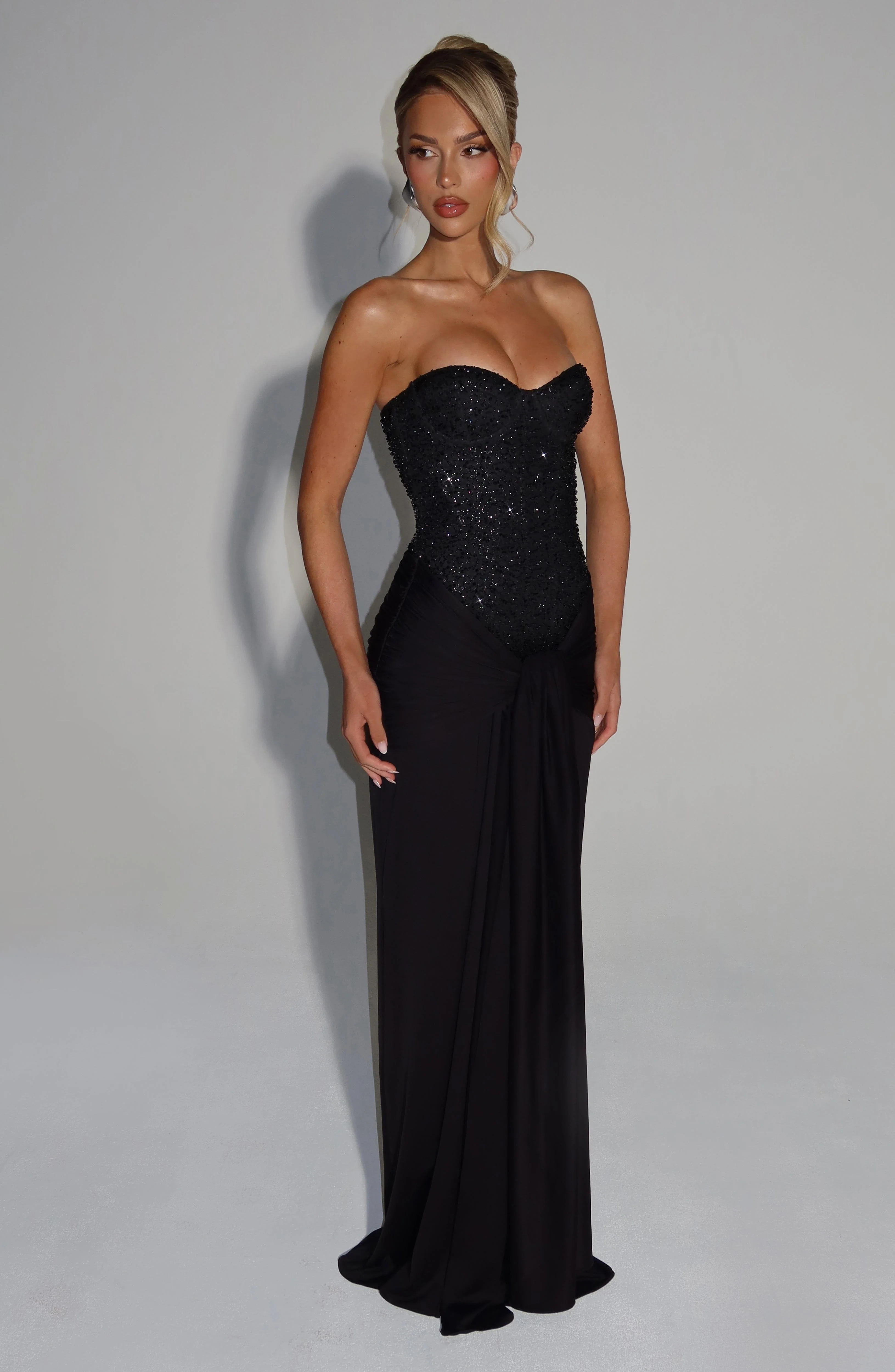Carina Maxi Dress - Black - Image 4