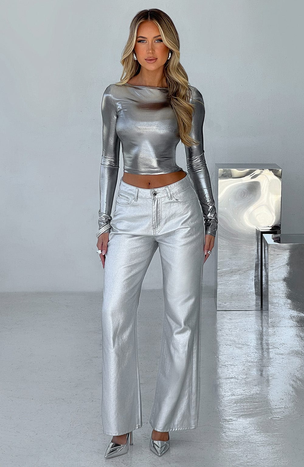 Cassidy Pant - Silver - Image 5