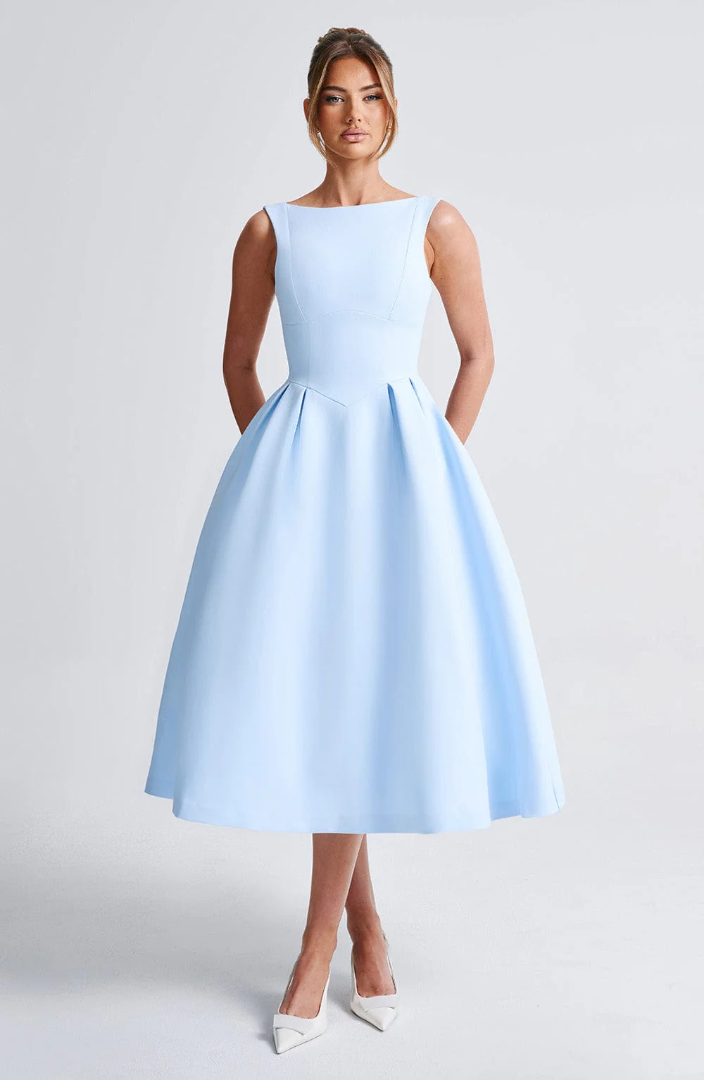 Clarabella Midi Dress - Blue - Image 9